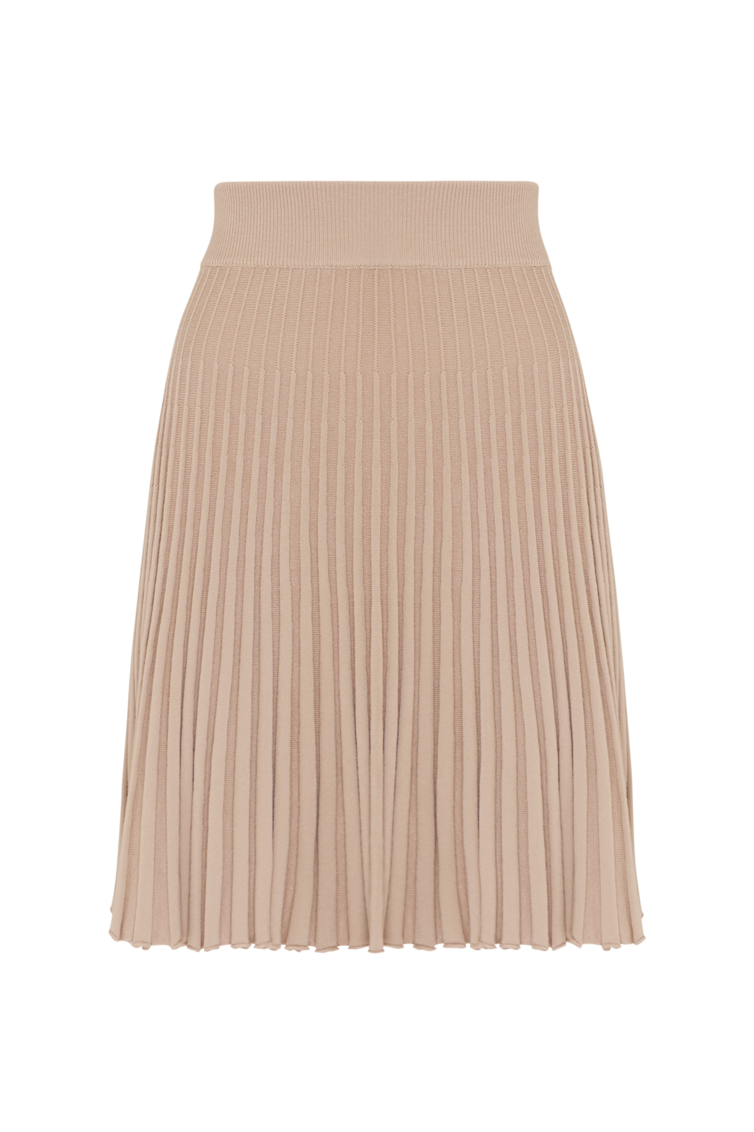 Beige pleated mini skirt, Beige — photo 3
