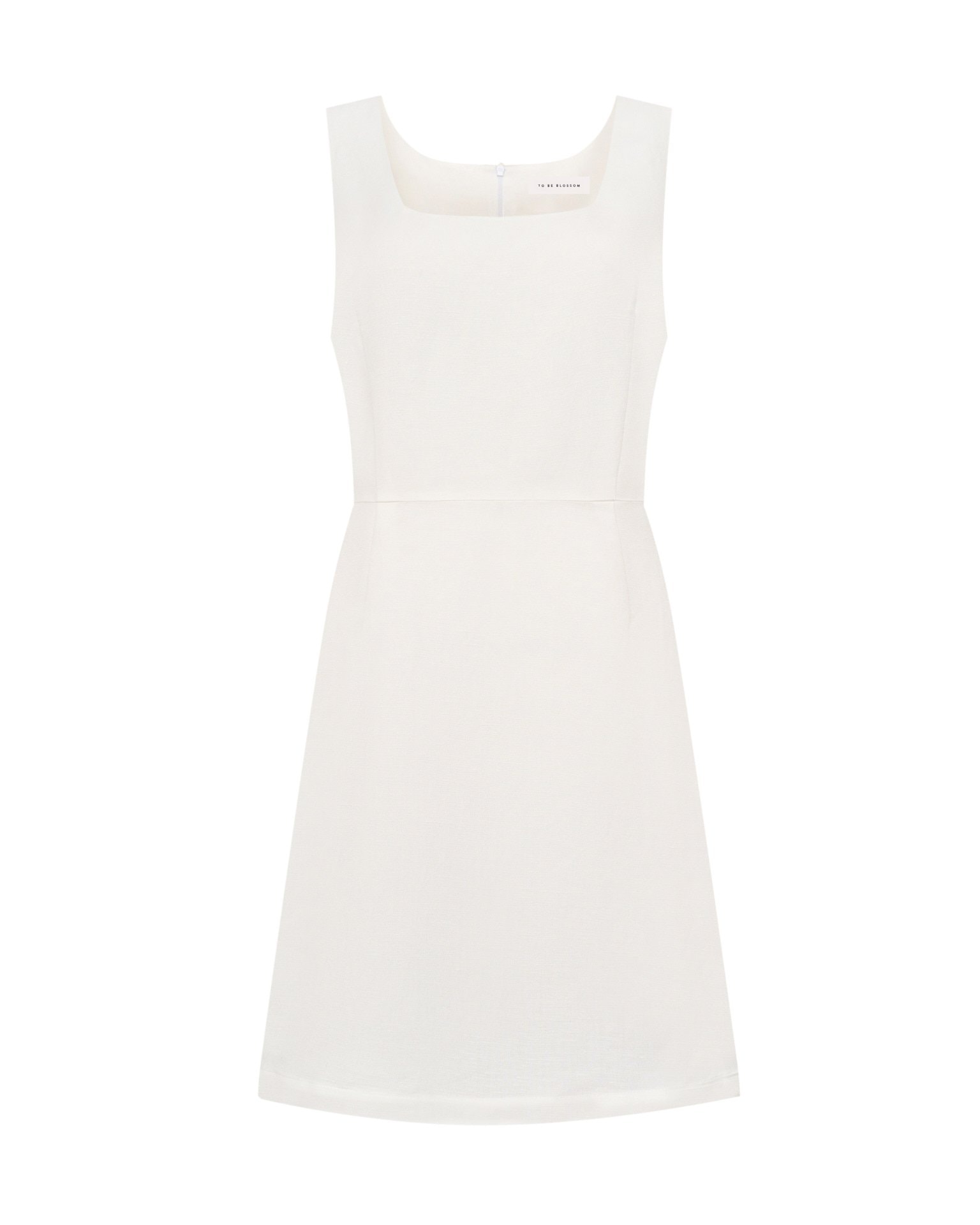 White linen dress, White — photo 6