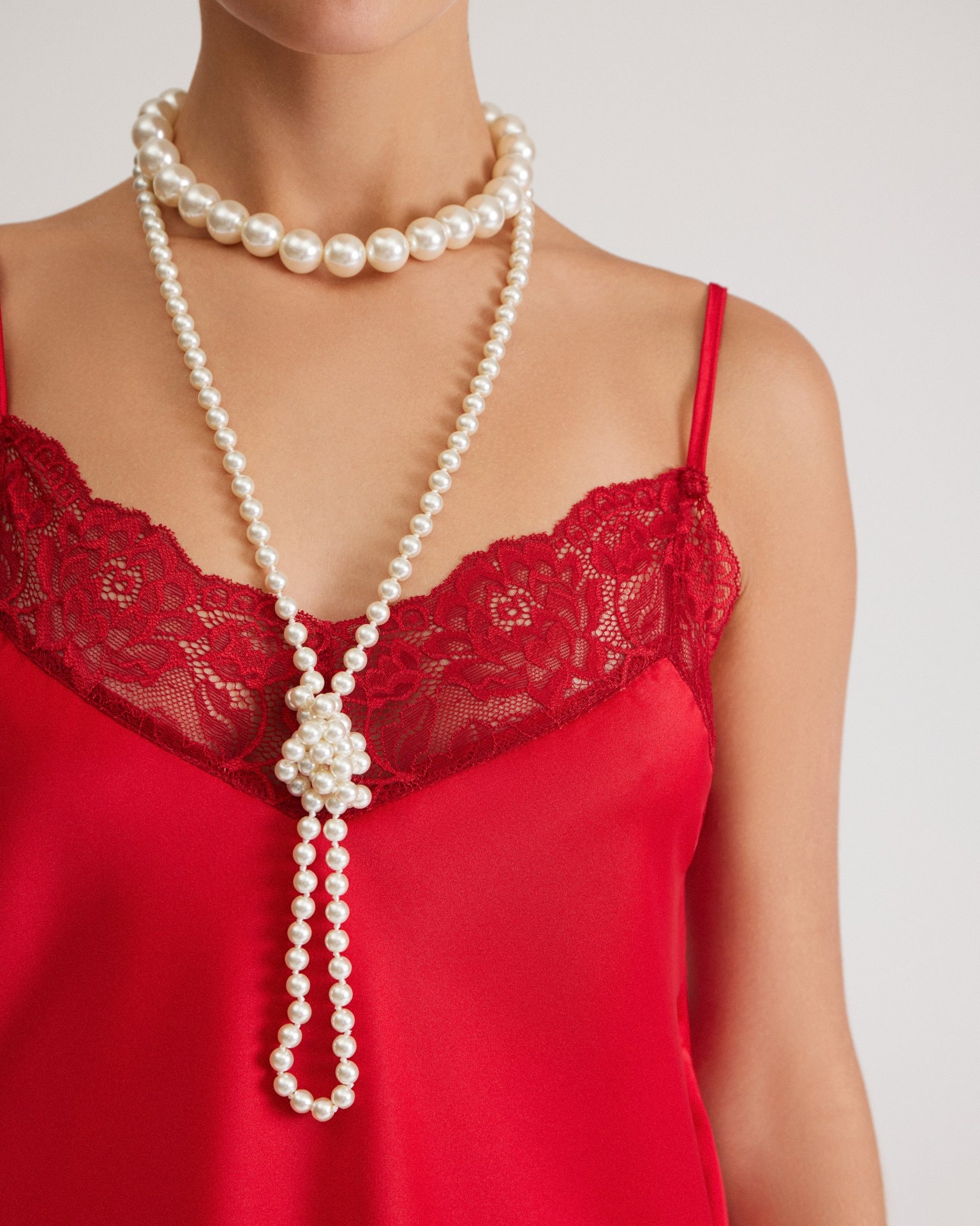 Satin top, Red — photo 7
