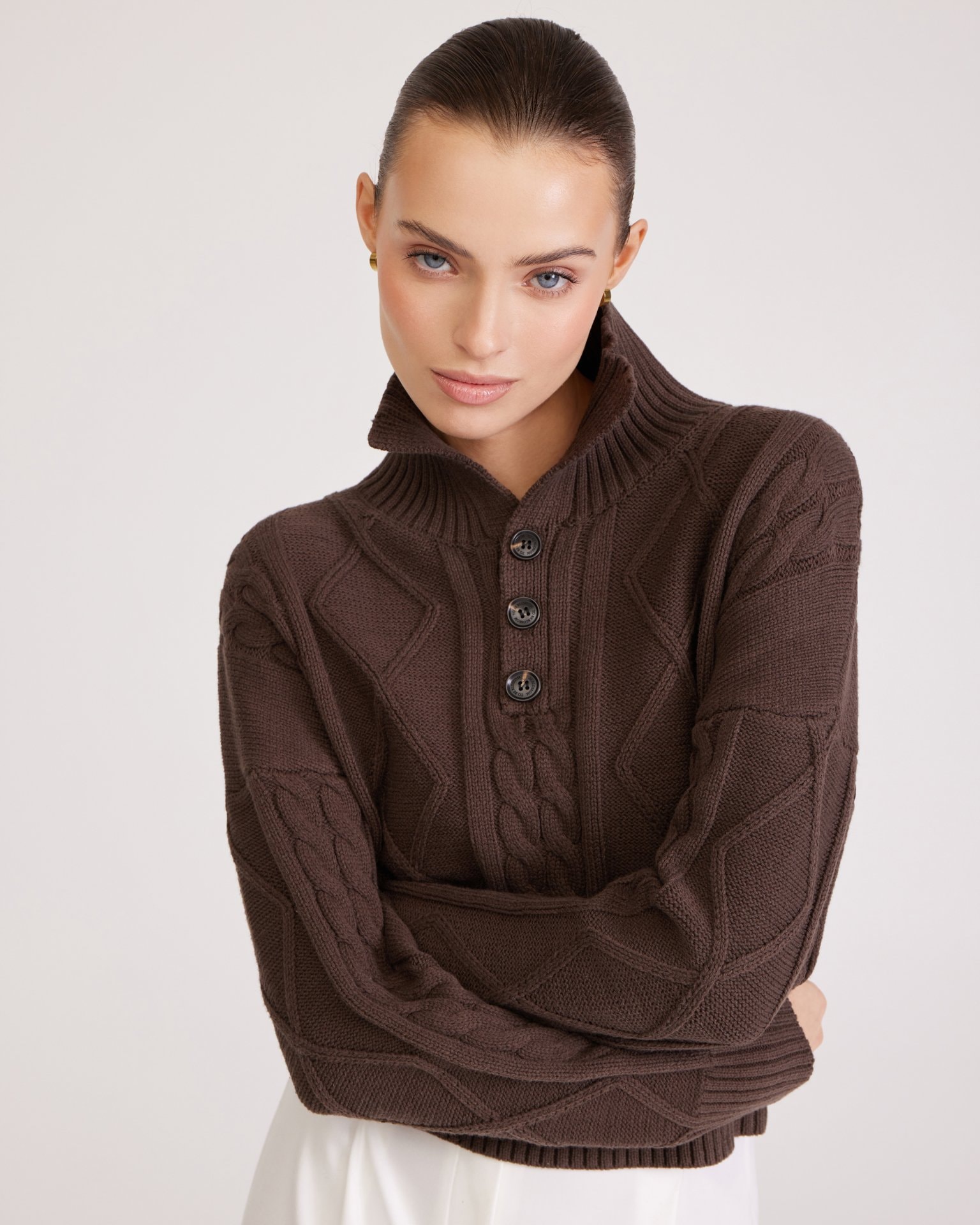 Chocolate brown jumper, Brown — photo 7