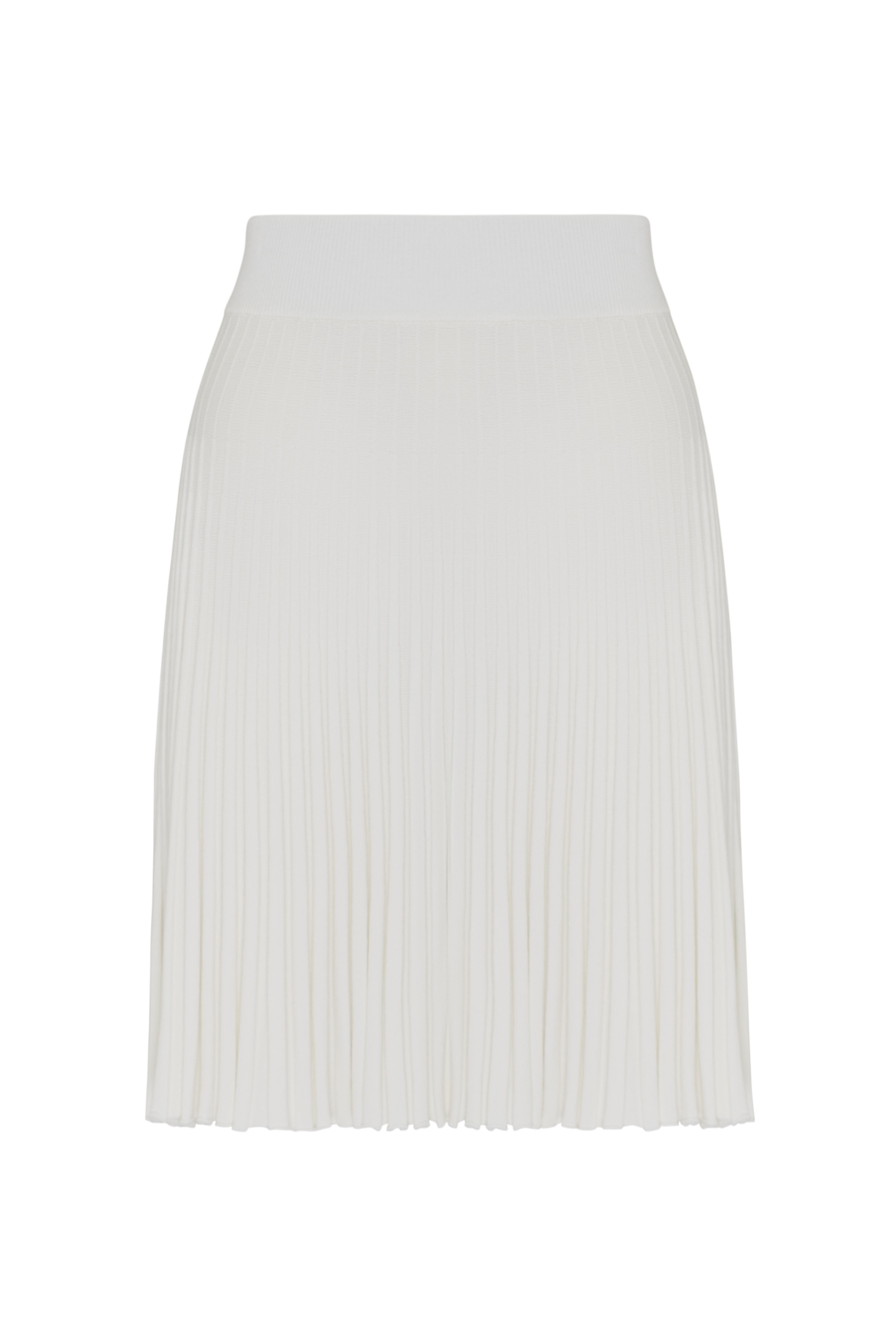 Pleated mini skirt in milk colour, Milky — photo 6
