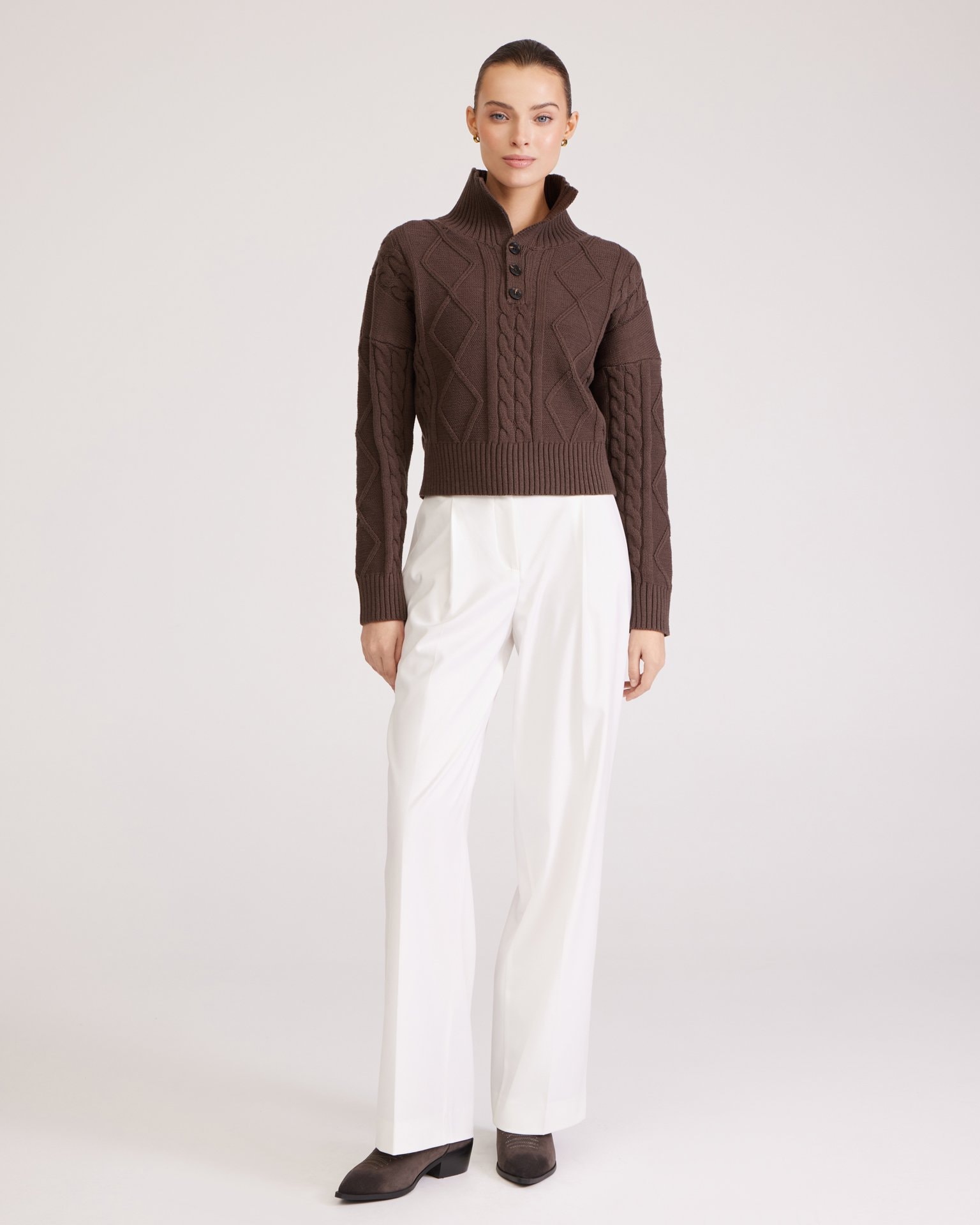 Chocolate brown jumper, Brown — photo 2