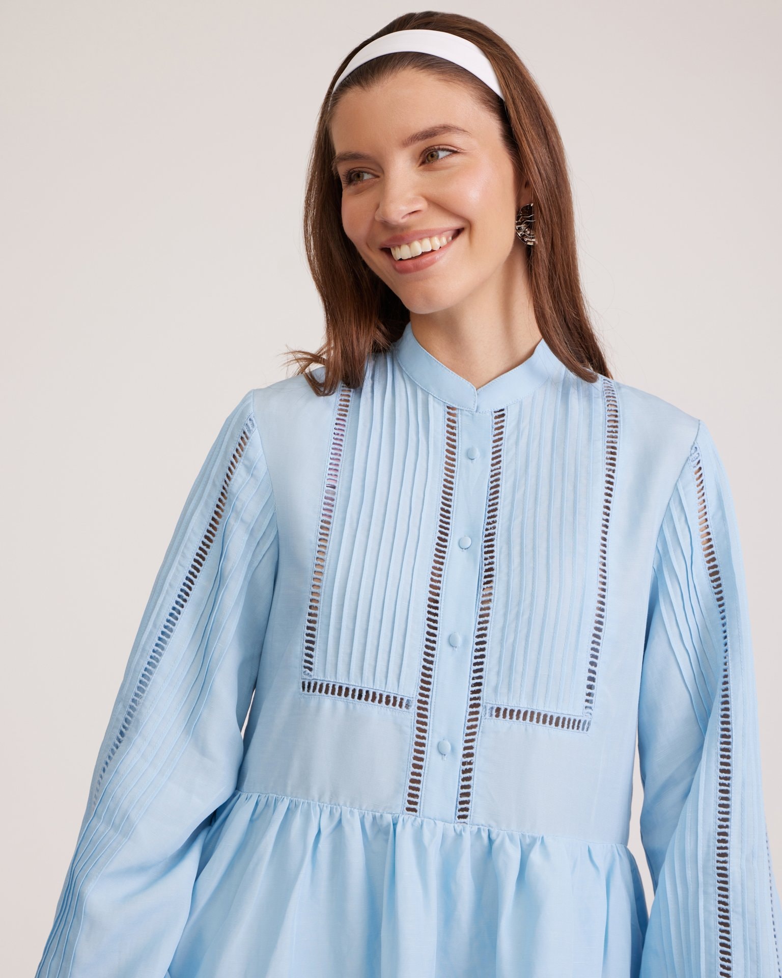 Linen dress, Blue — photo 6