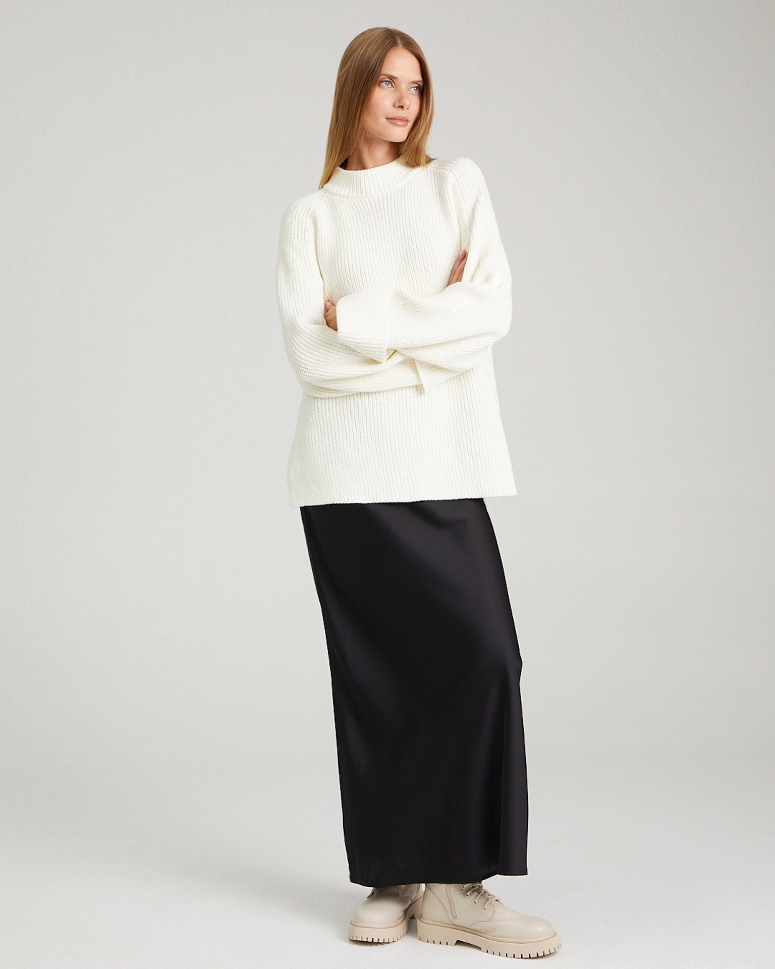 Chunky knit jumper, White — photo 4