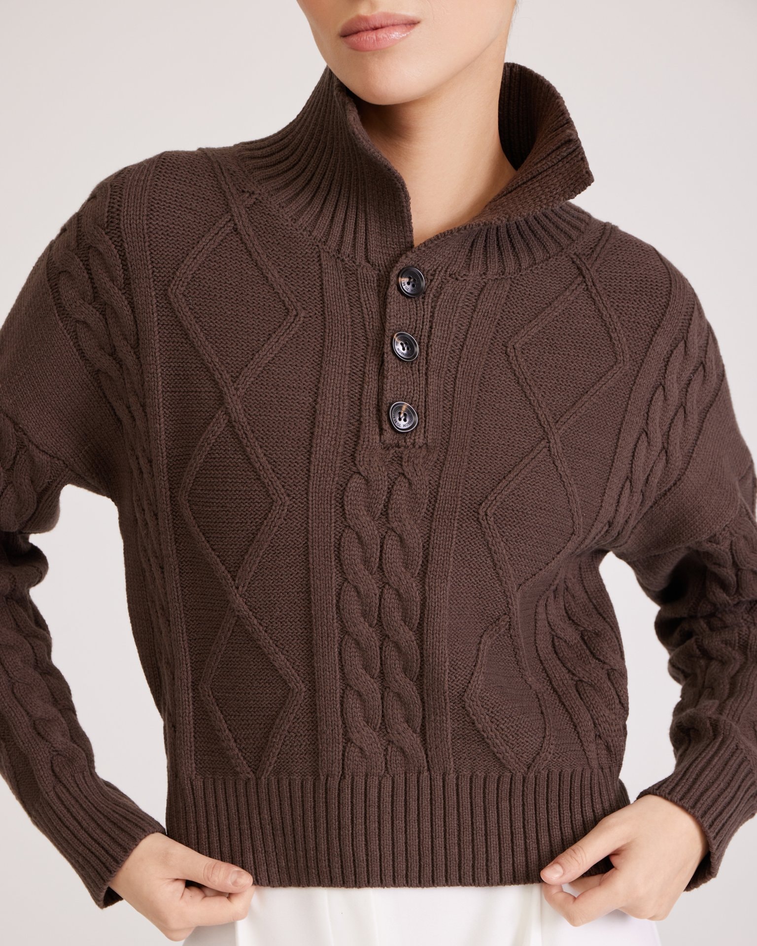 Chocolate brown jumper, Brown — photo 9