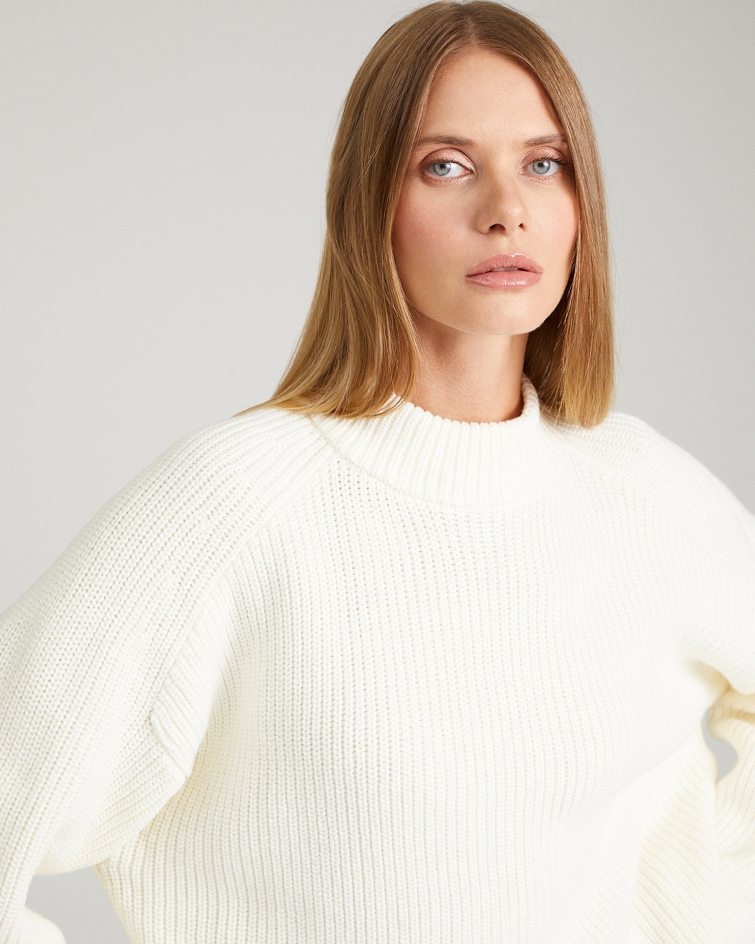 Chunky knit jumper, White — photo 7