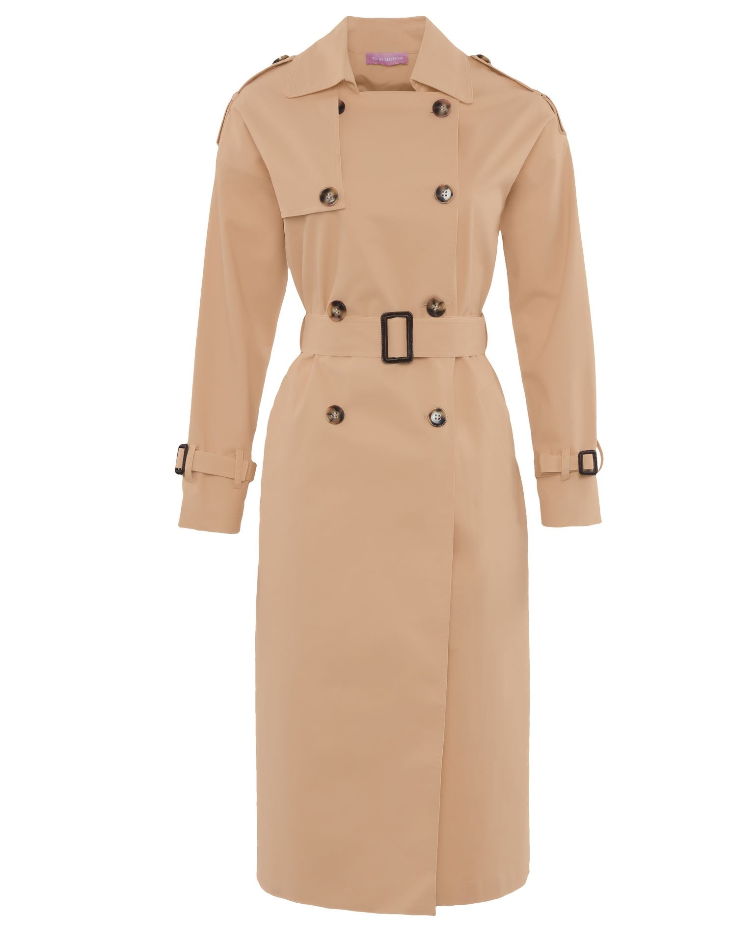 Belted Trench Coat, Beige — photo 6