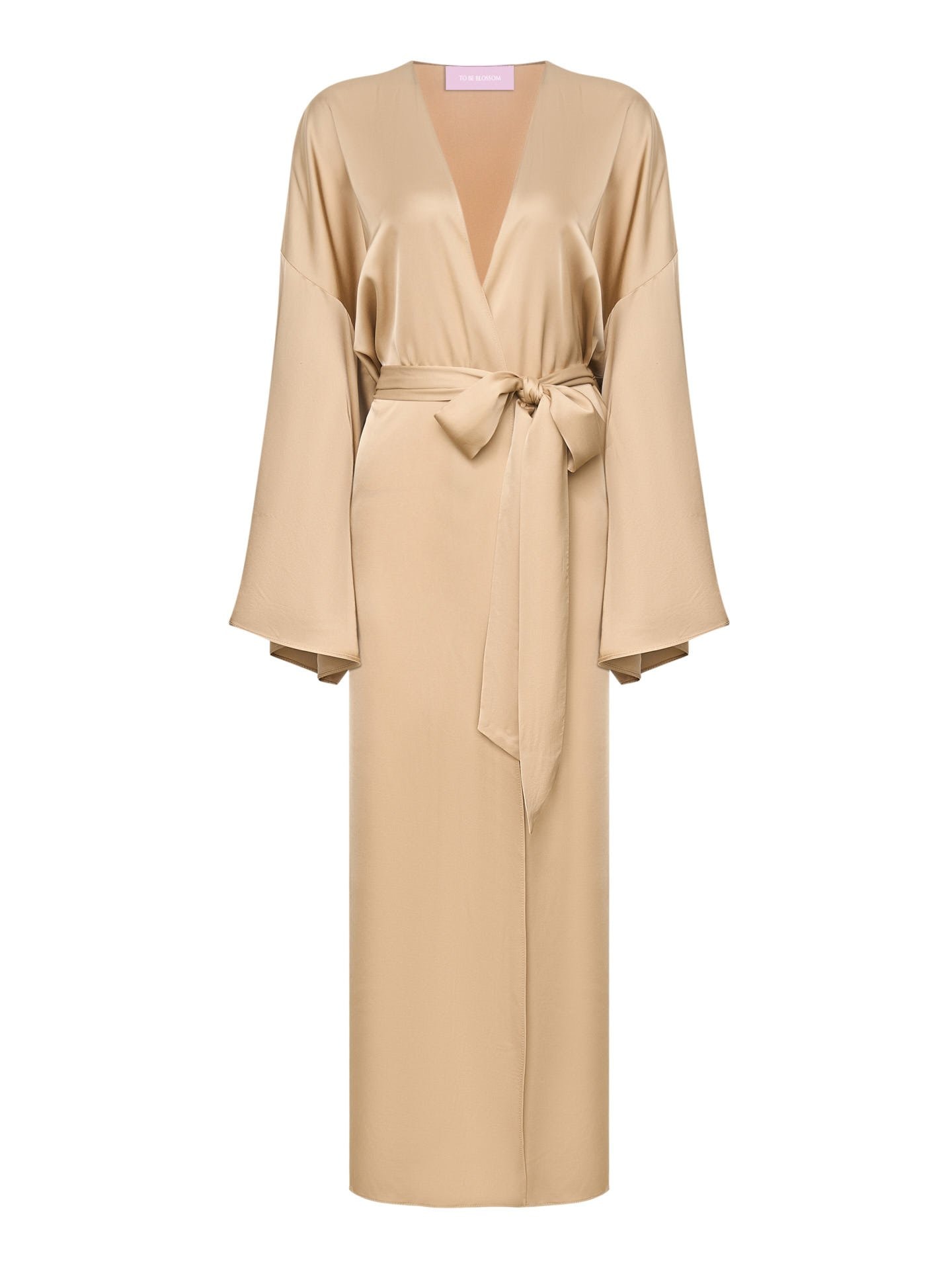 Artificial Silk Kimono, Beige — photo 9