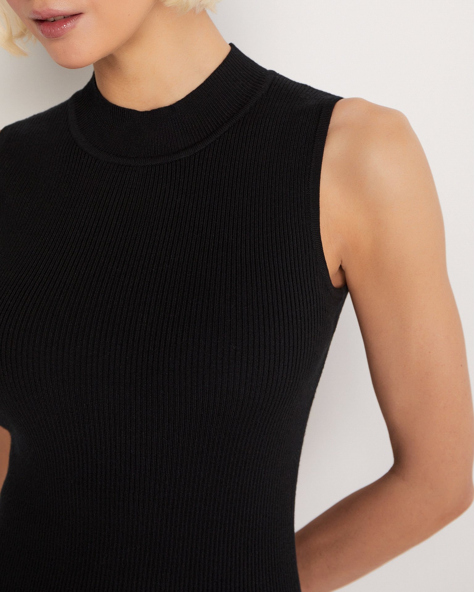 Black sleeveless top, Black — photo 5