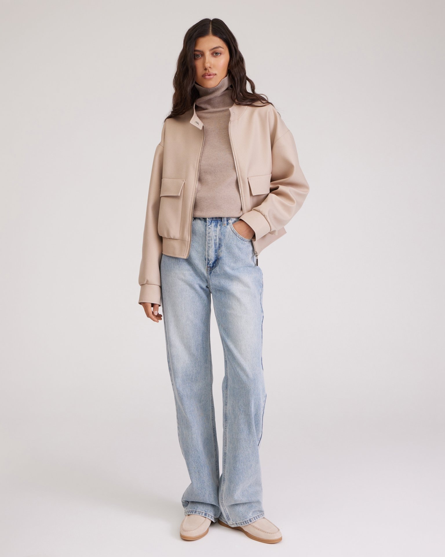 Beige bomber jacket, Beige — photo 2