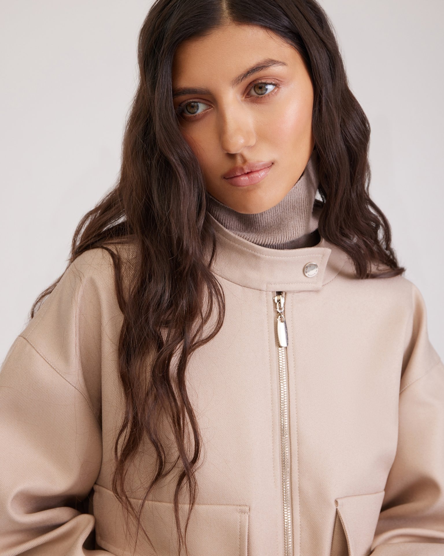 Beige bomber jacket, Beige — photo 6