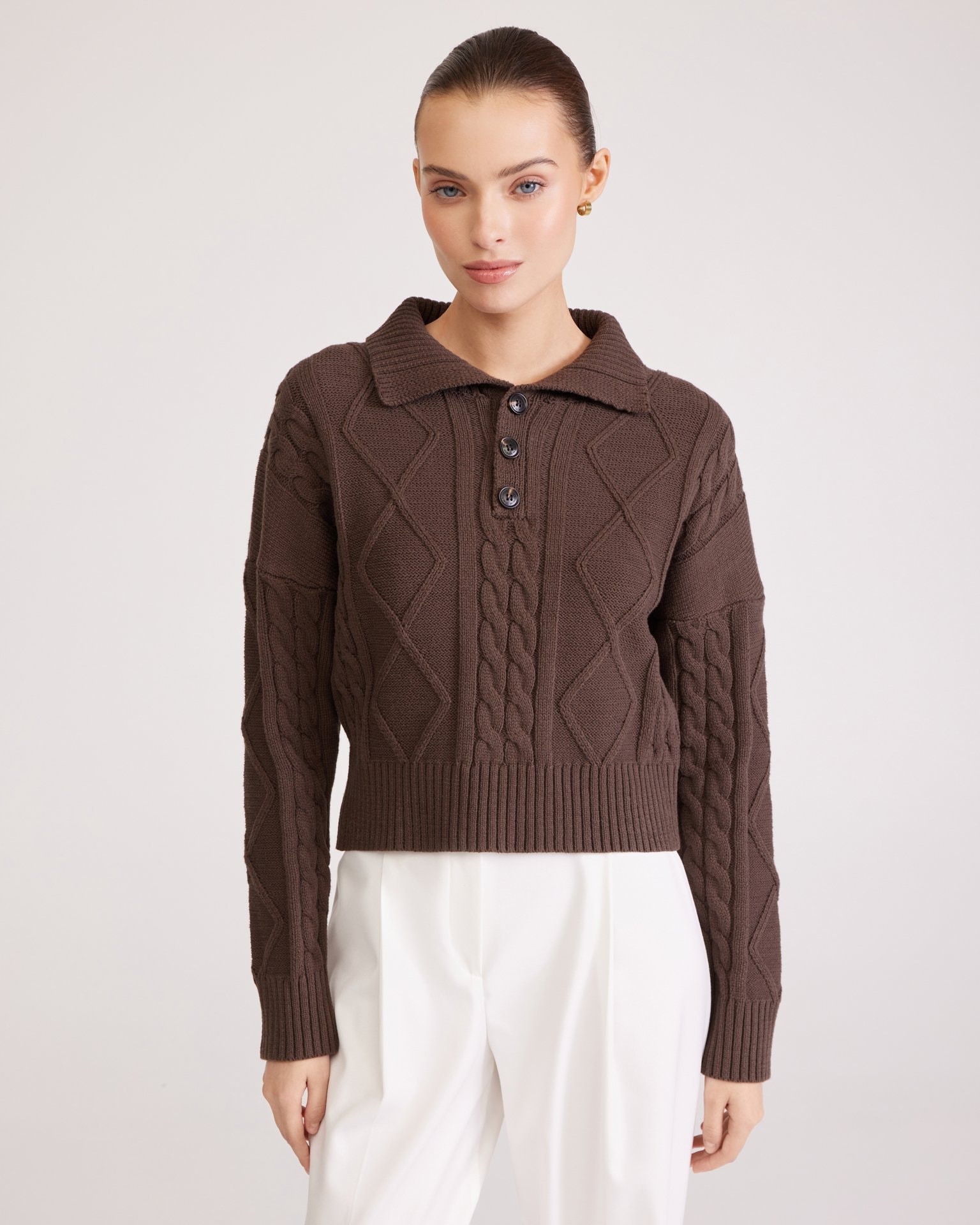 Chocolate brown jumper, Brown — photo 4