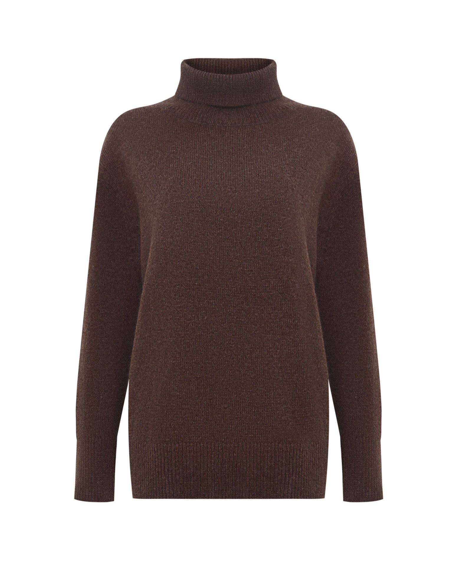 Knitted suit in chocolate brown, Brown — photo 12