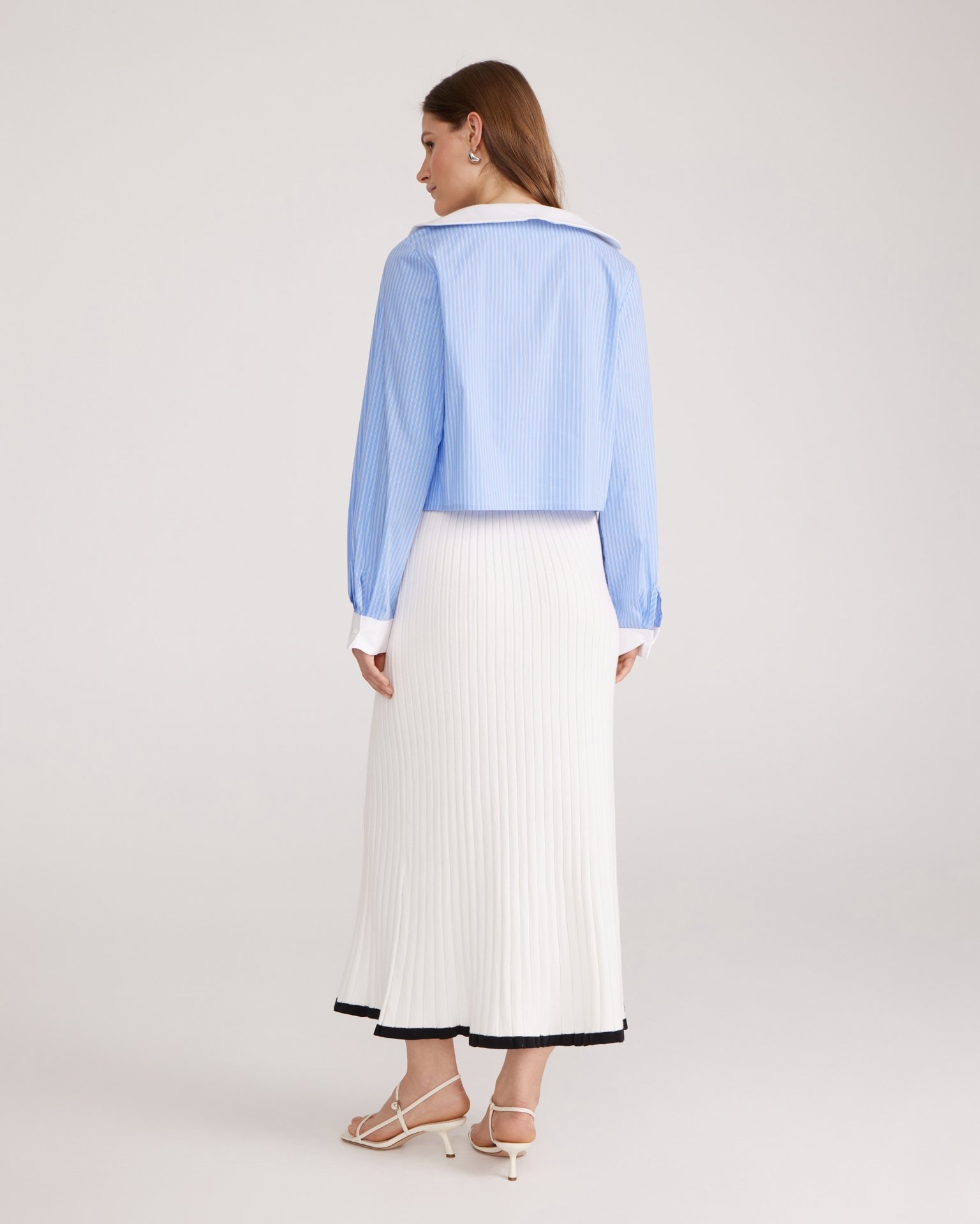Cropped shirt, Sky Blue — photo 4