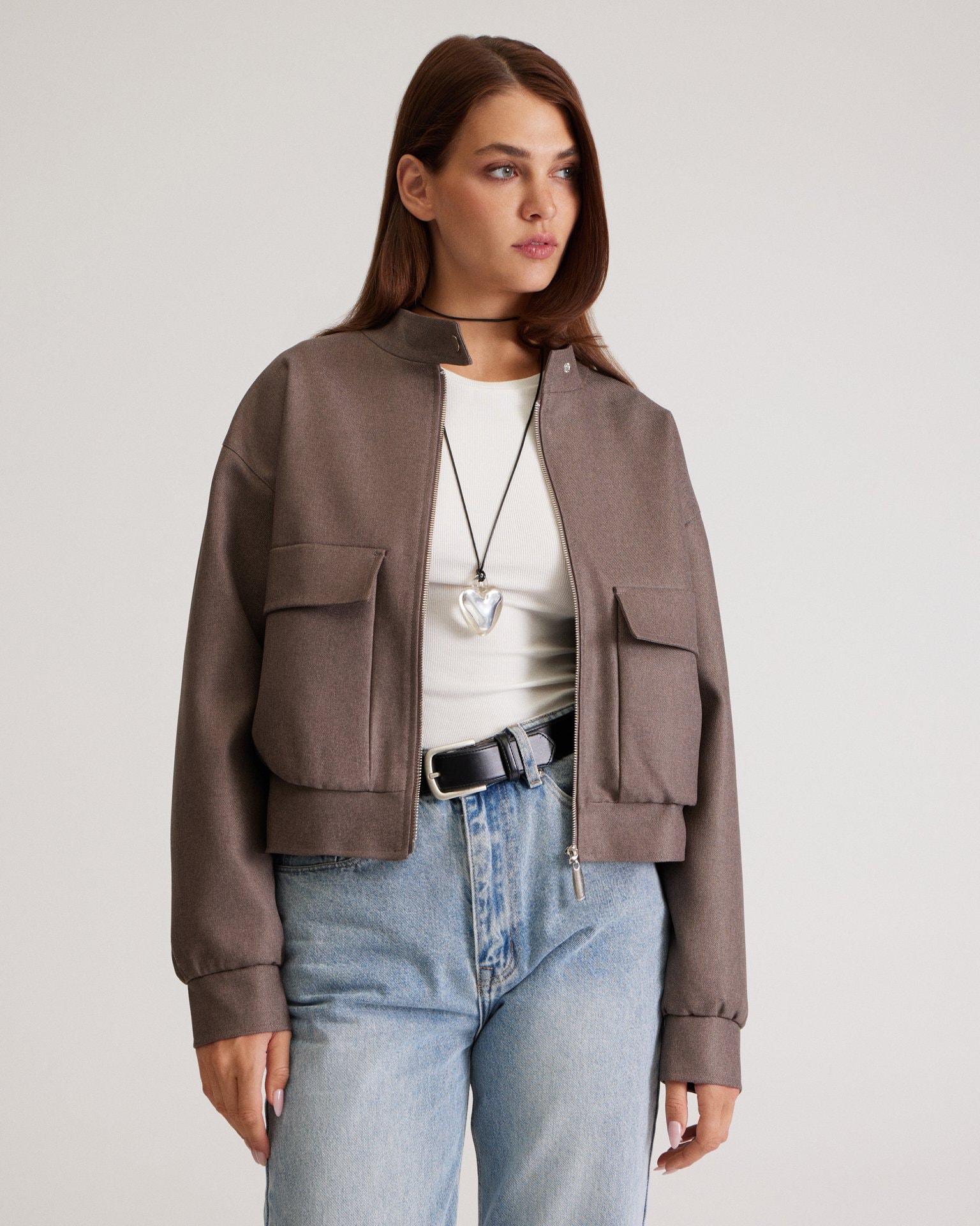 Oversized bomber, Brown — photo 5