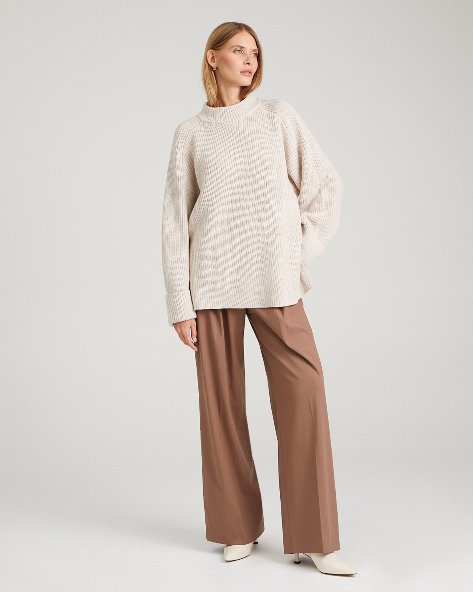 Chunky knit jumper, Beige