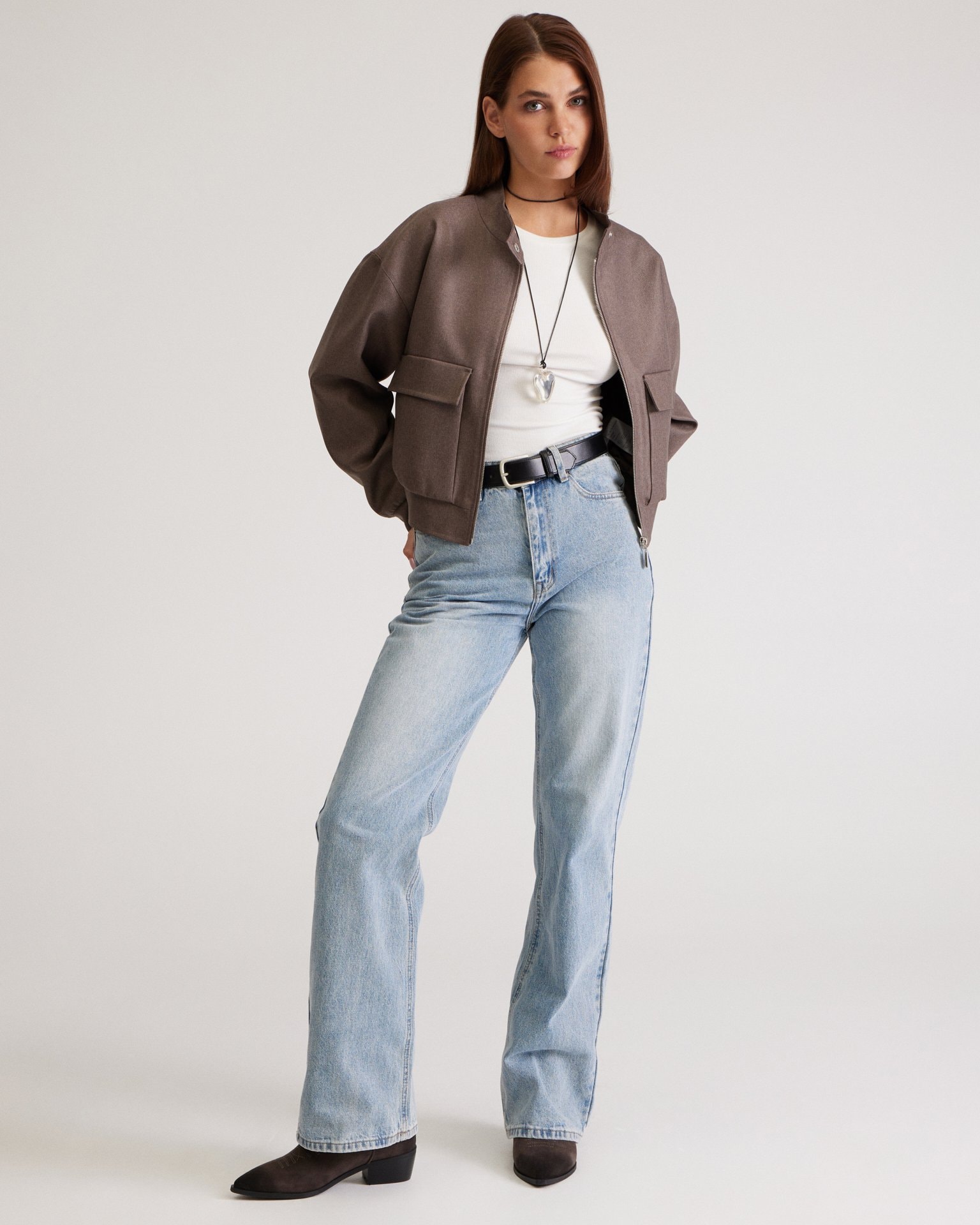 Oversized bomber, Brown — photo 2