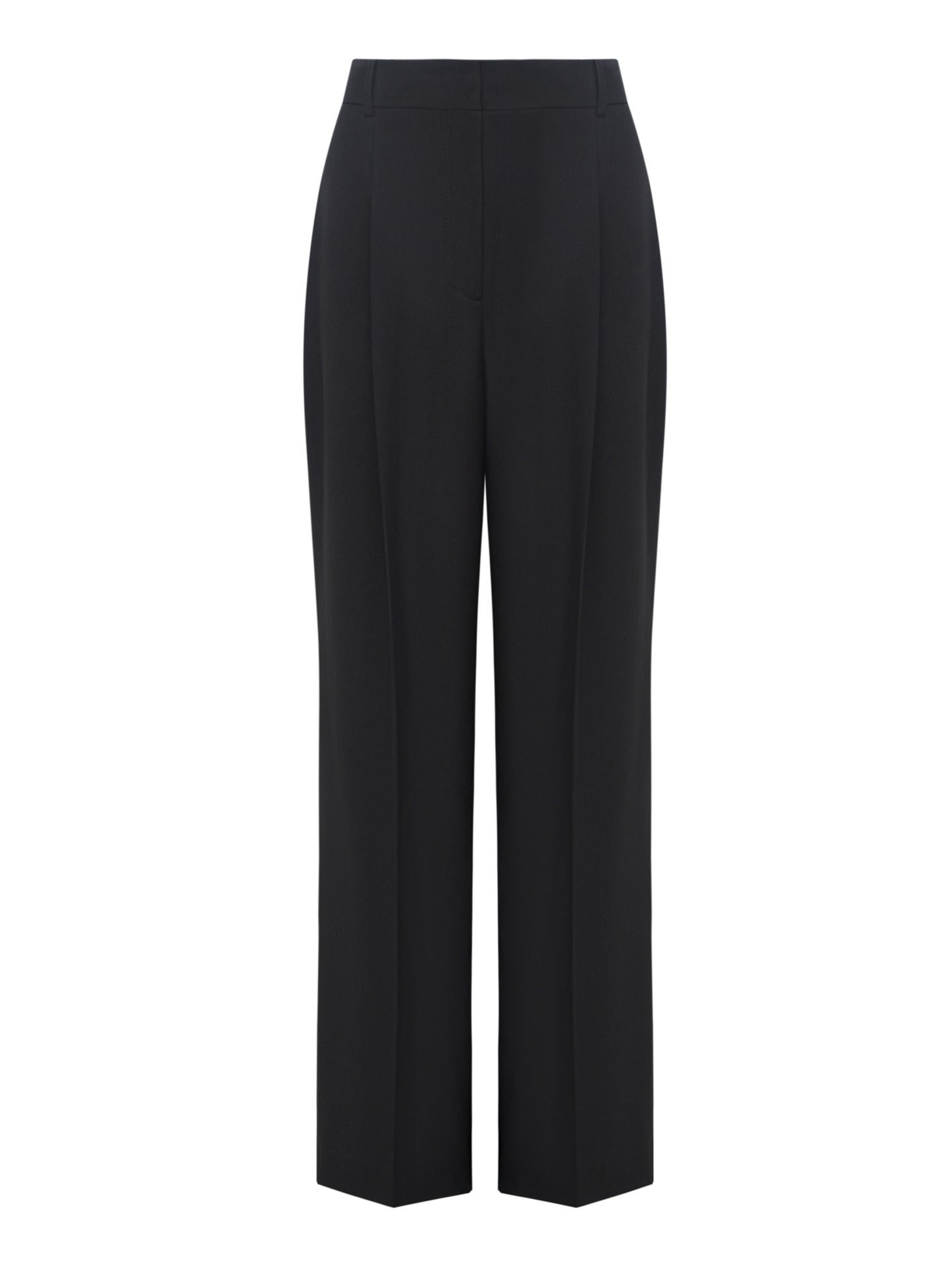 Black straight-leg trousers, Black — photo 7