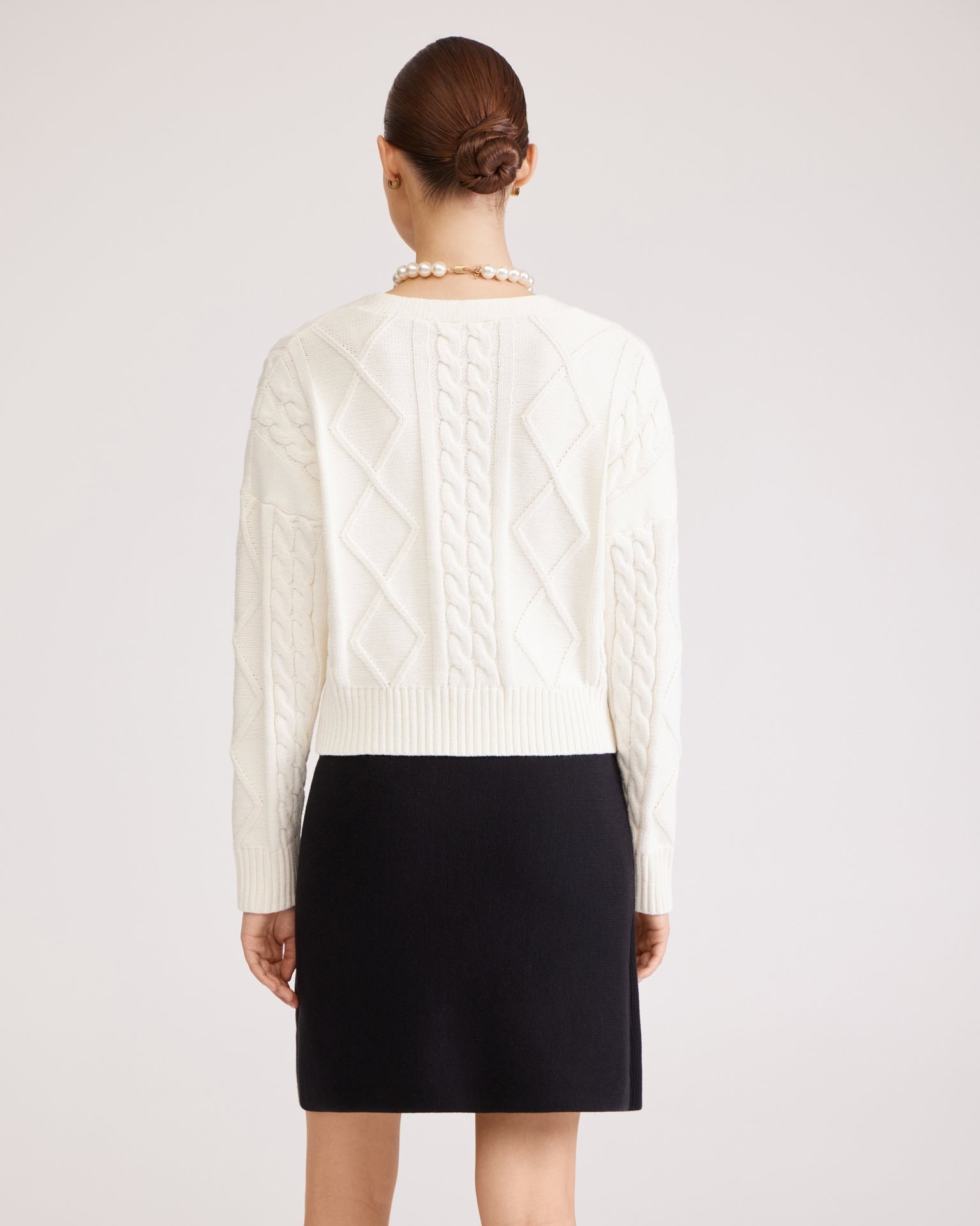 Cardigan with buttons, White — photo 6