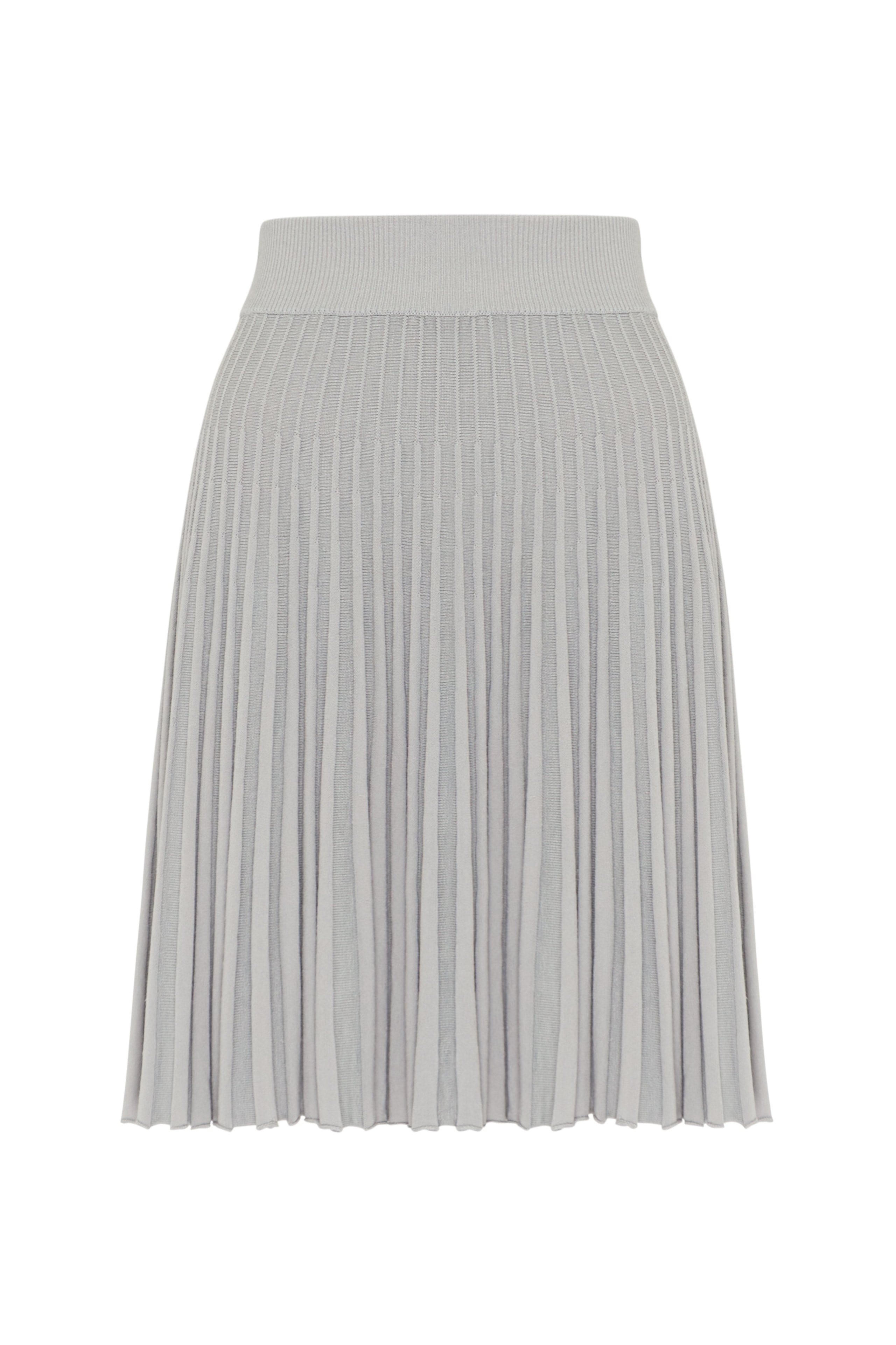 Grey pleated mini skirt, Grey