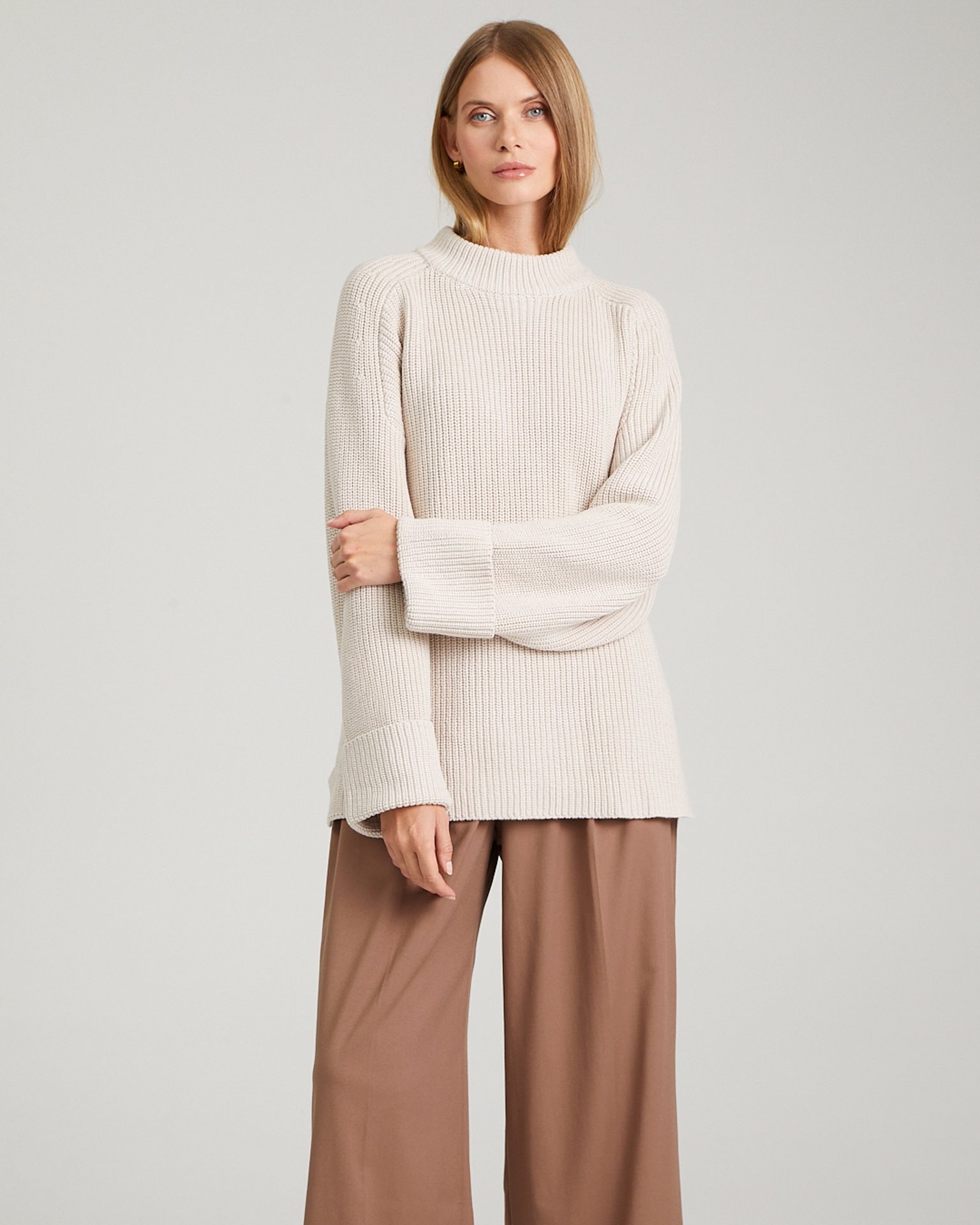 Chunky knit jumper, Beige — photo 5