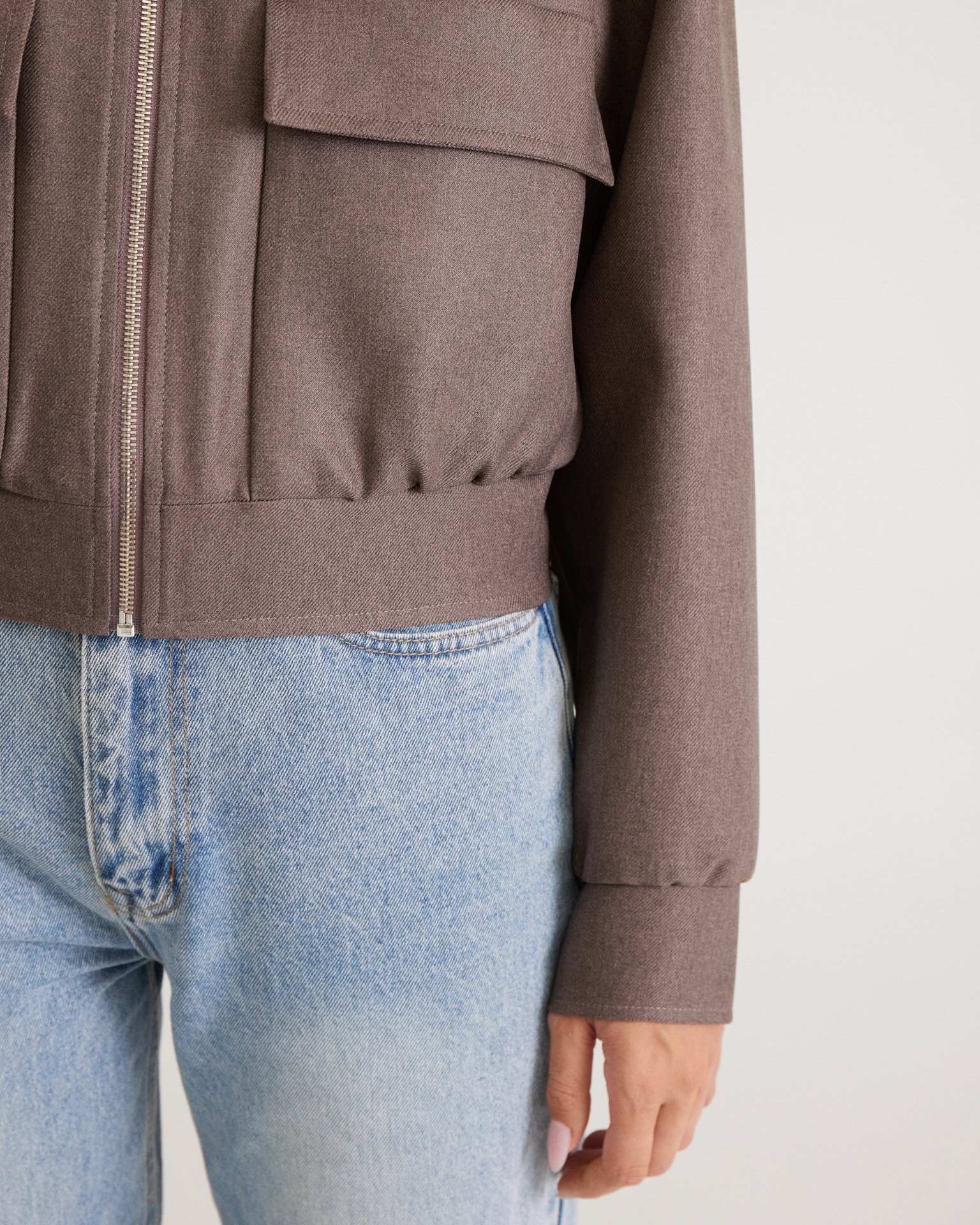 Oversized bomber, Brown — photo 8
