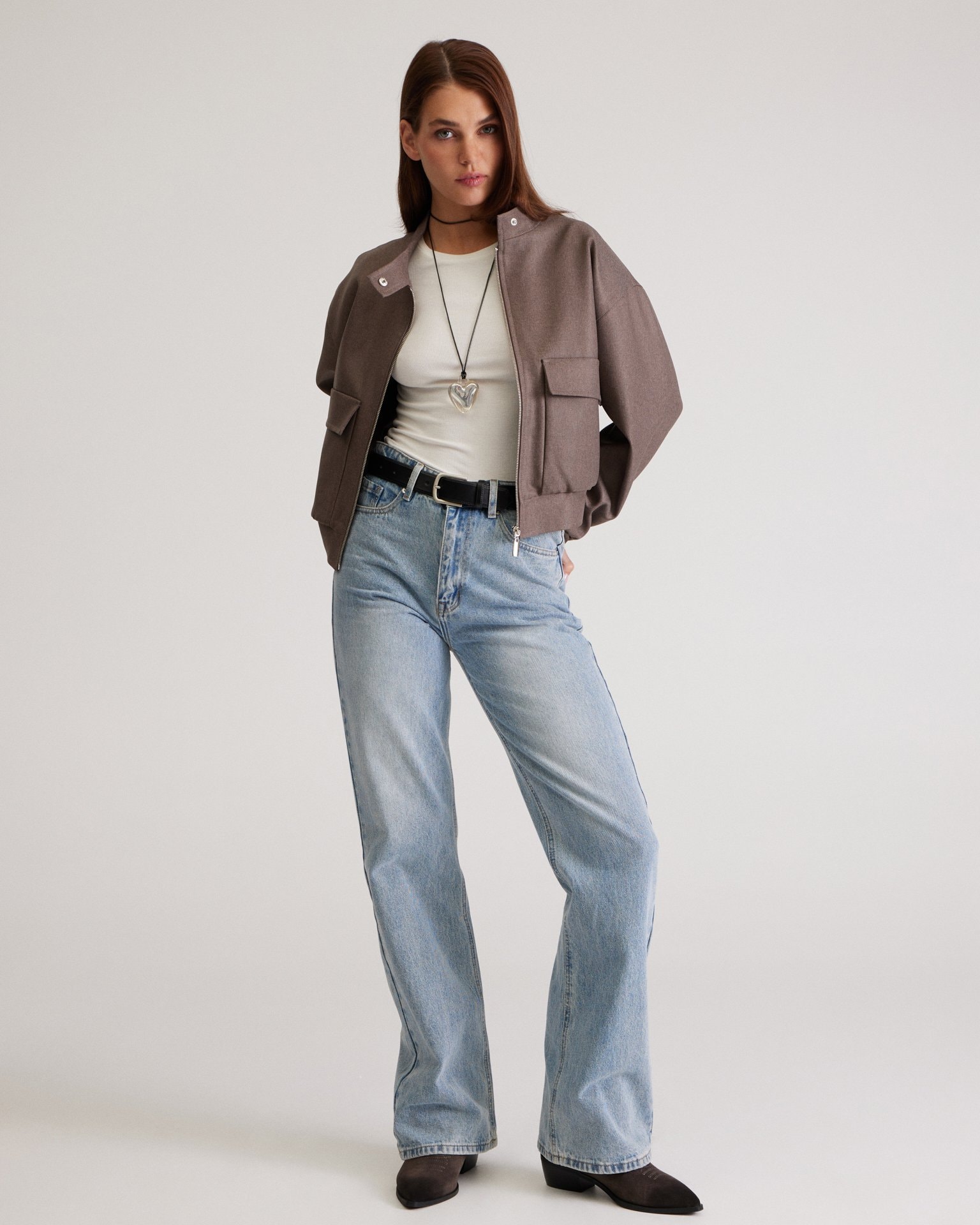 Oversized bomber, Brown — photo 4