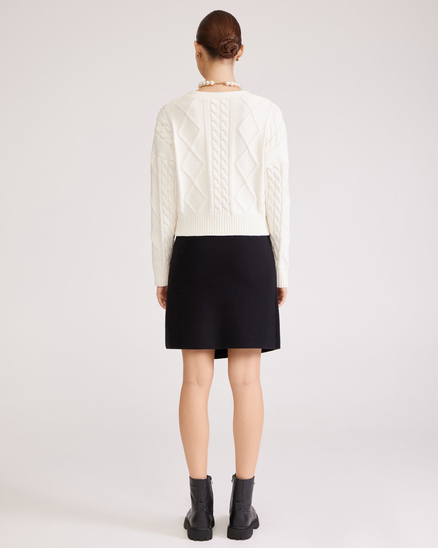 Cardigan with buttons, White — photo 4