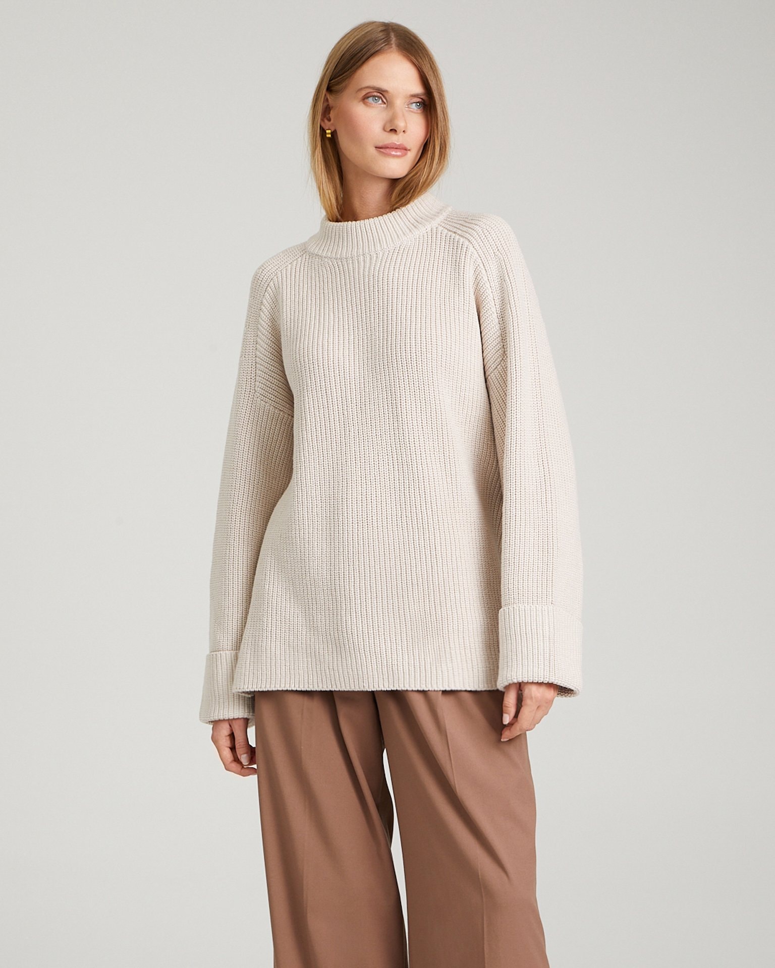 Chunky knit jumper, Beige — photo 2