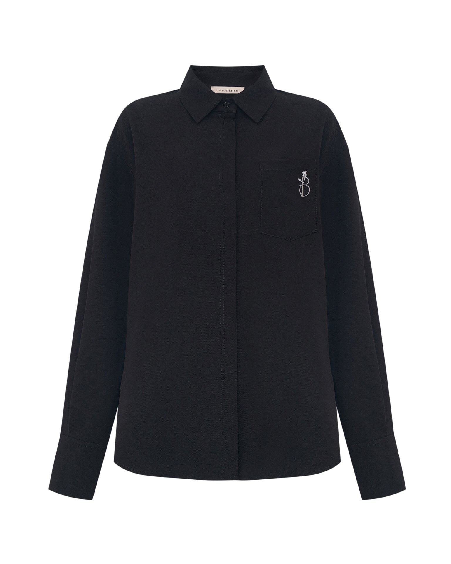 Tencel shirt, Black — photo 8