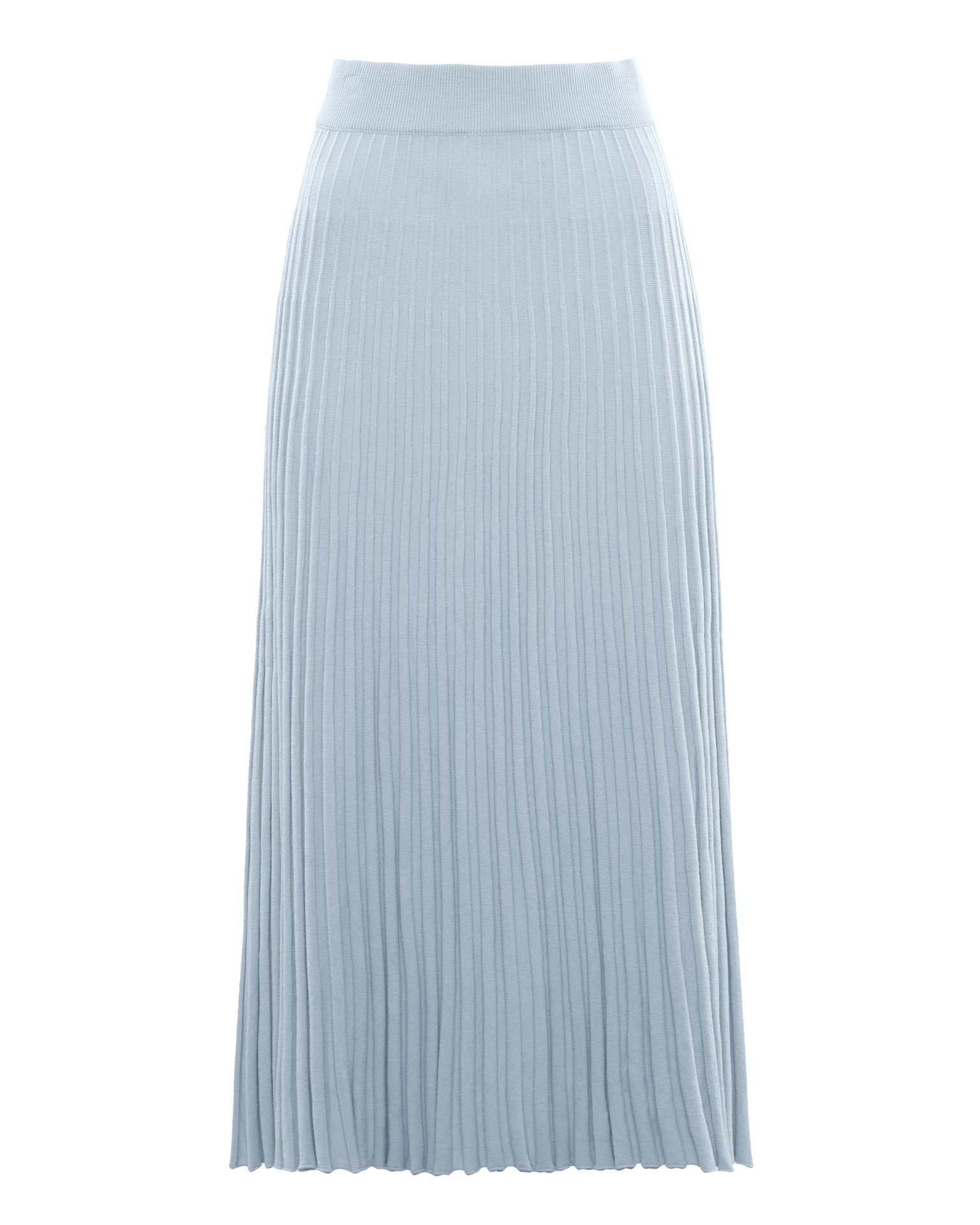 Pleated midi skirt in light blue, Blue — photo 8