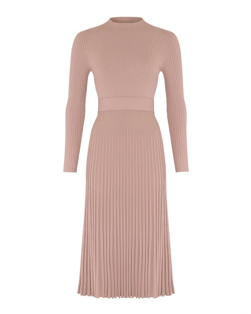 Knitted dress in a coffee colour, Coffee — photo 6