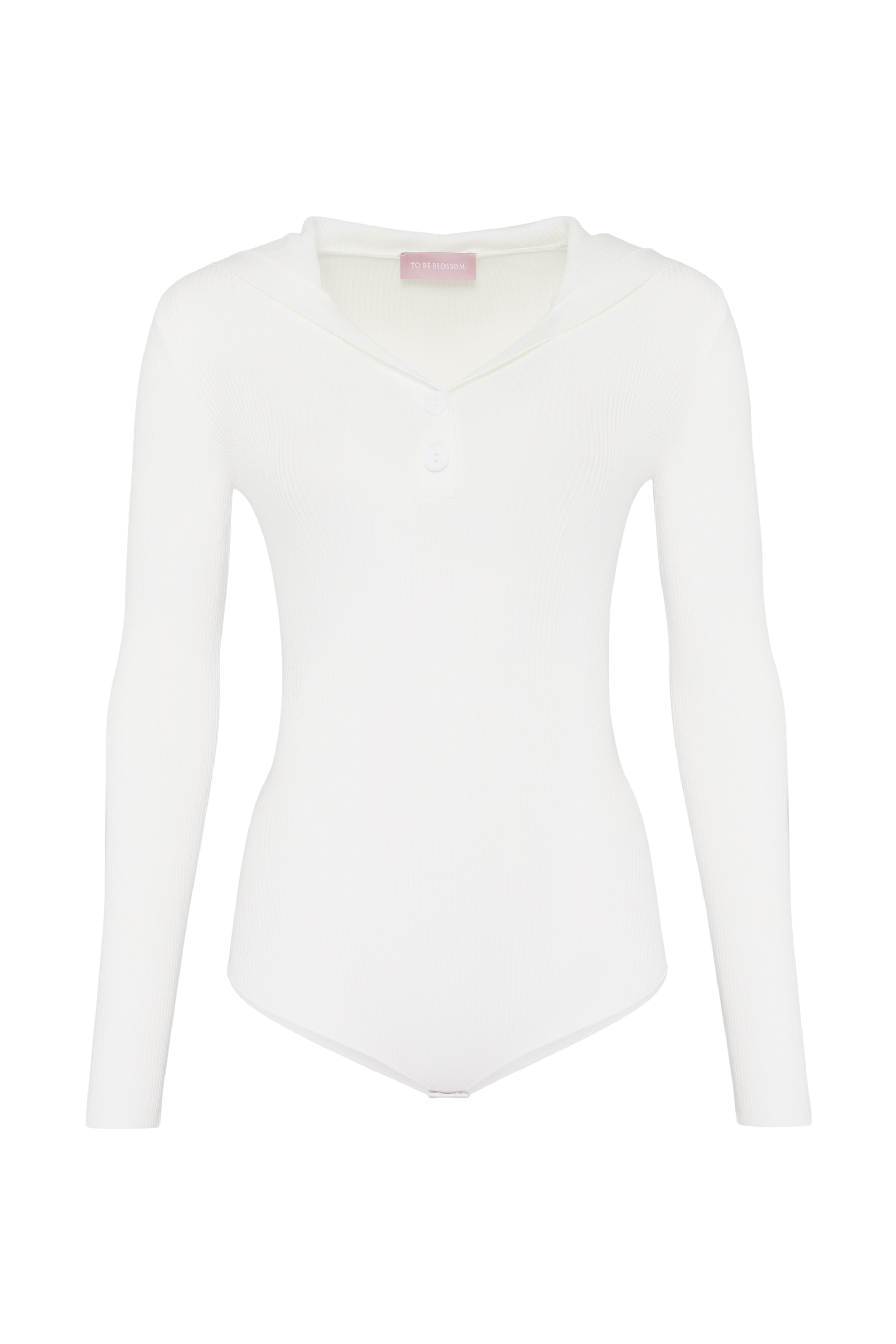 Cream-coloured hooded bodysuit, Milk