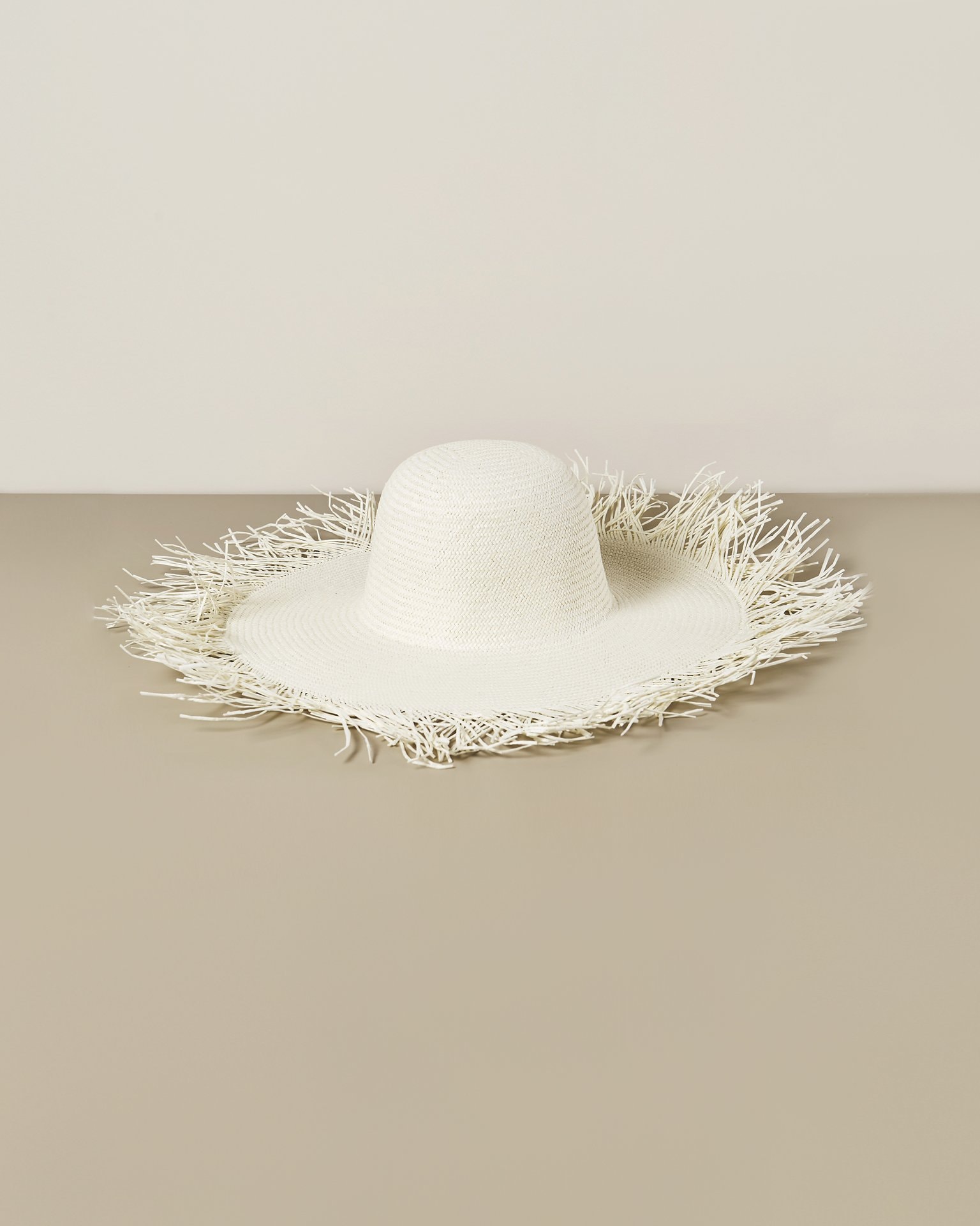 Woven Straw Hat, White