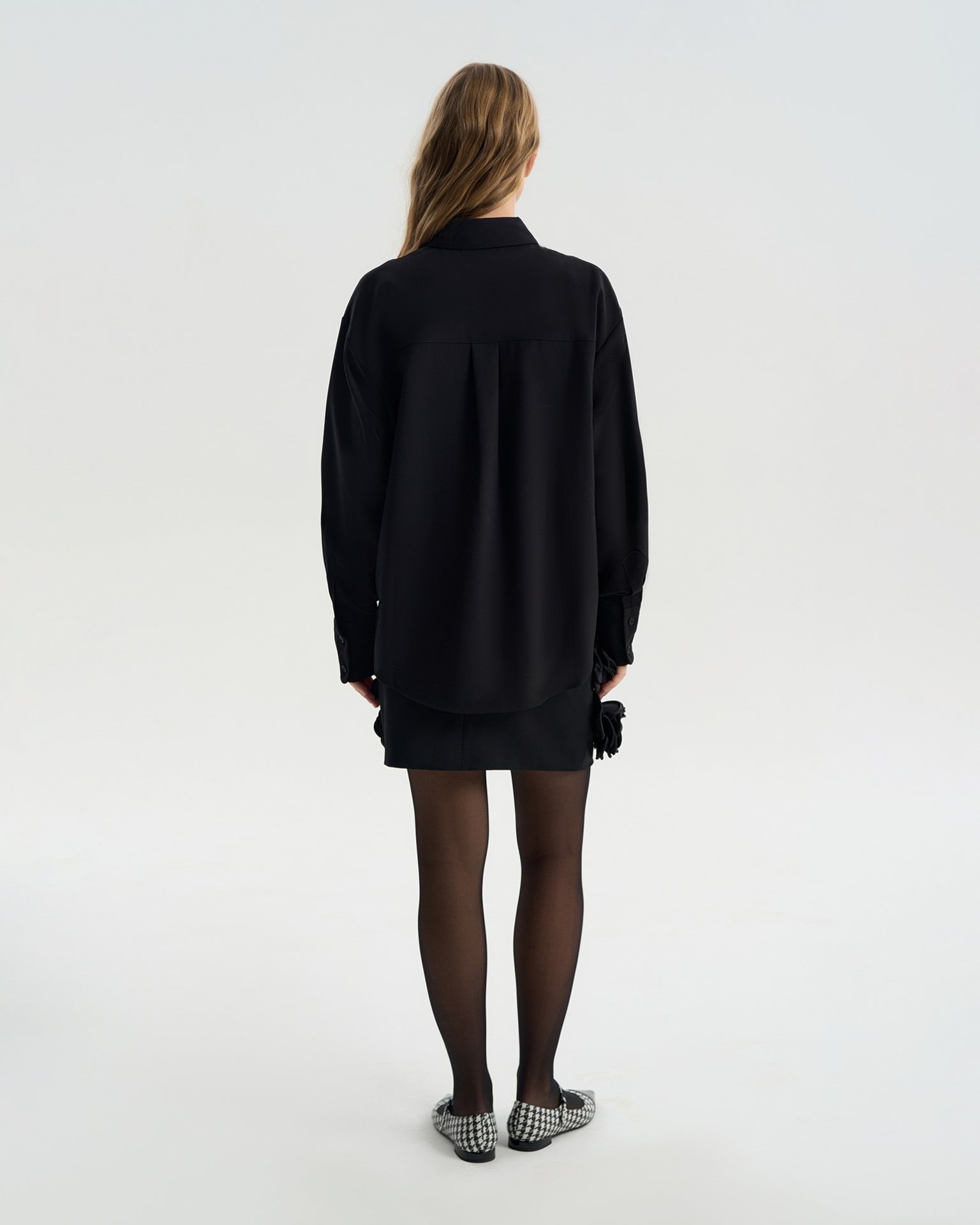 Tencel shirt, Black — photo 4