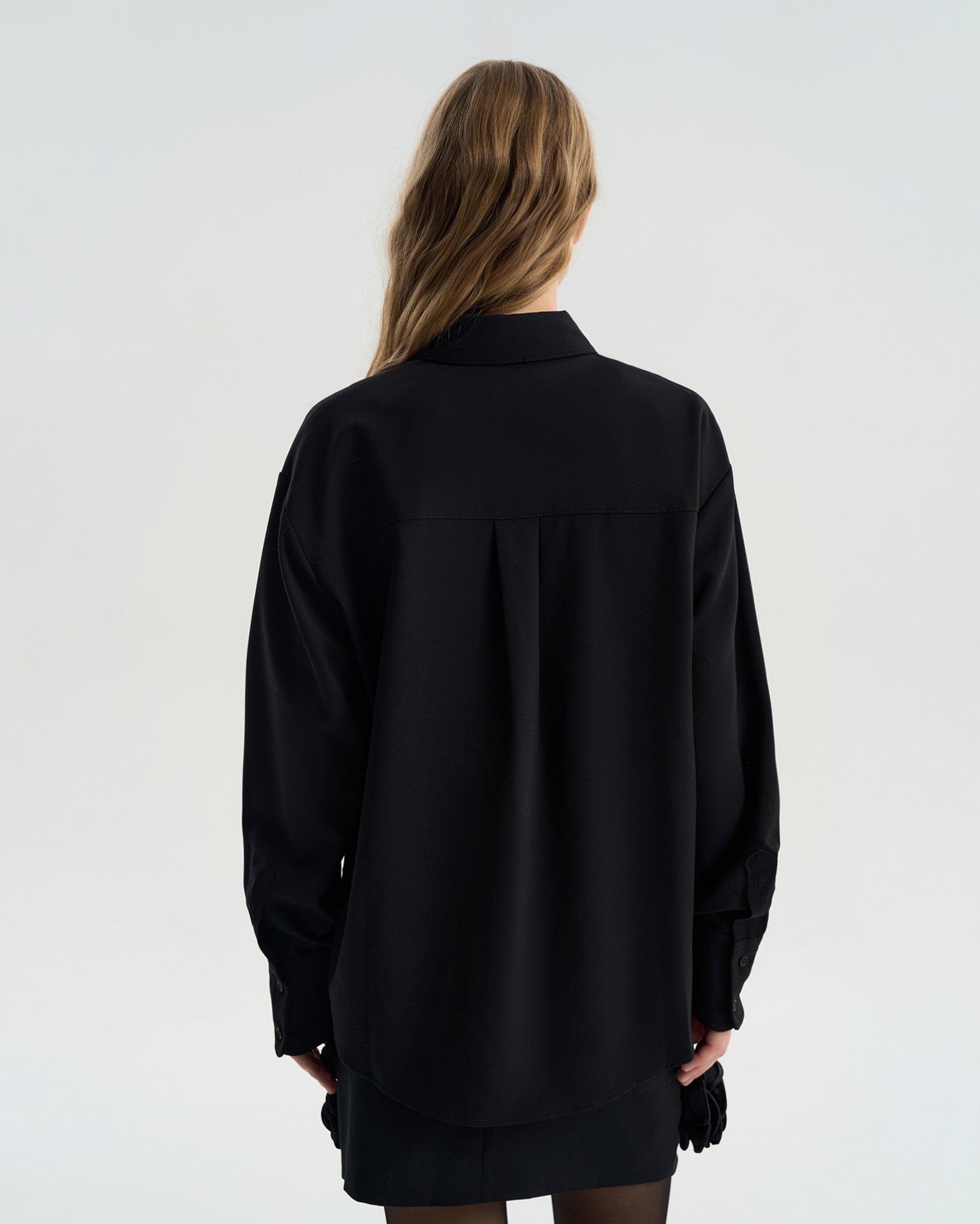 Tencel shirt, Black — photo 5