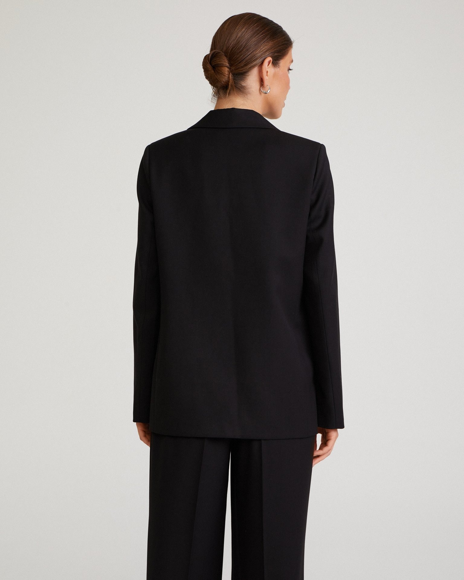 Straight-cut black jacket, Black — photo 3