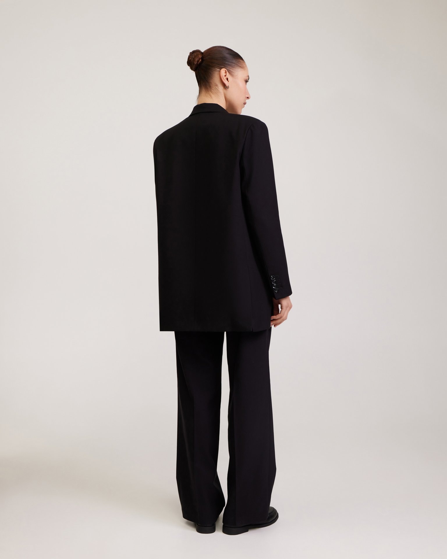 Black classic blazer, Black — photo 4
