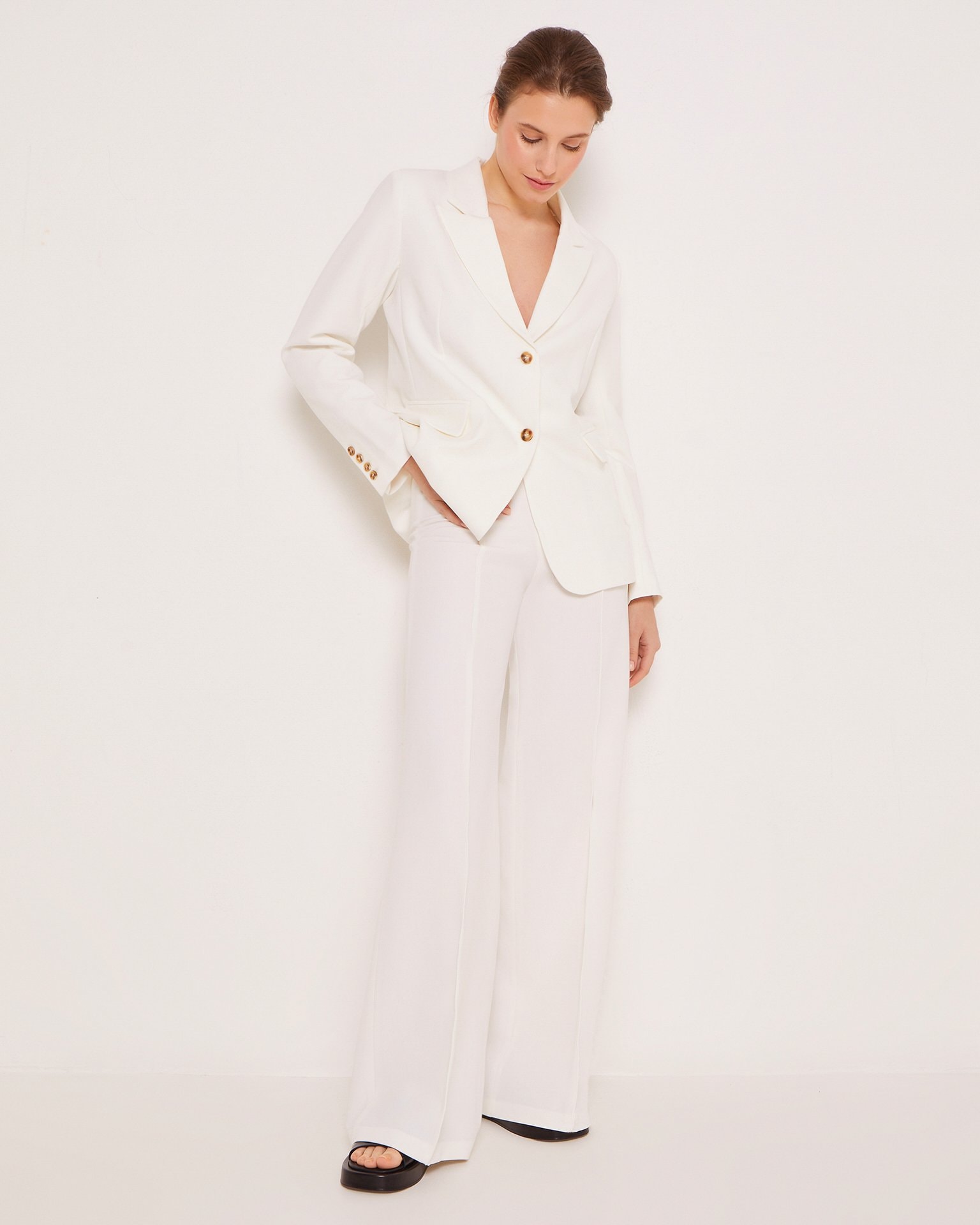 White blazer, White — photo 3