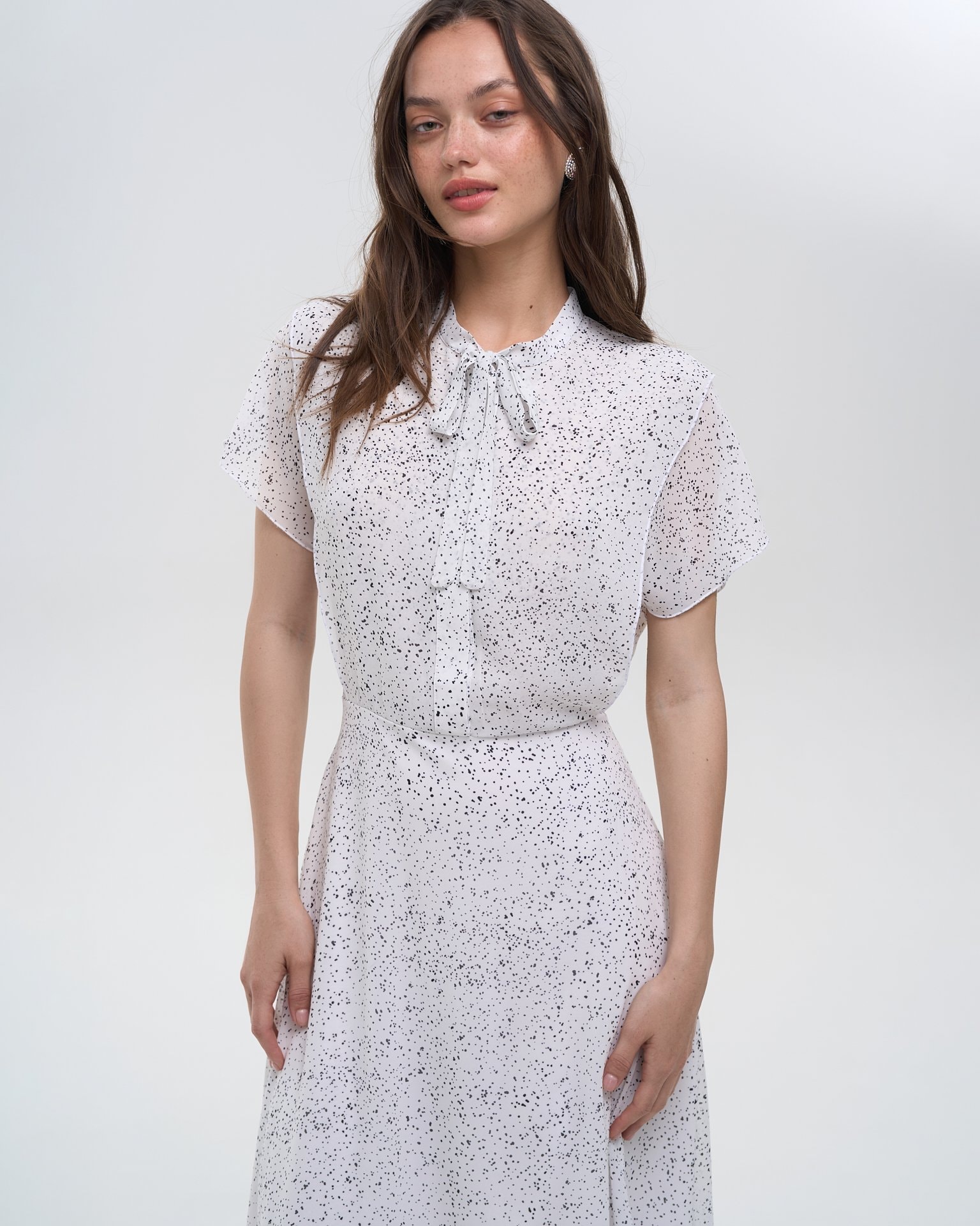 Dress with bow, White — photo 5