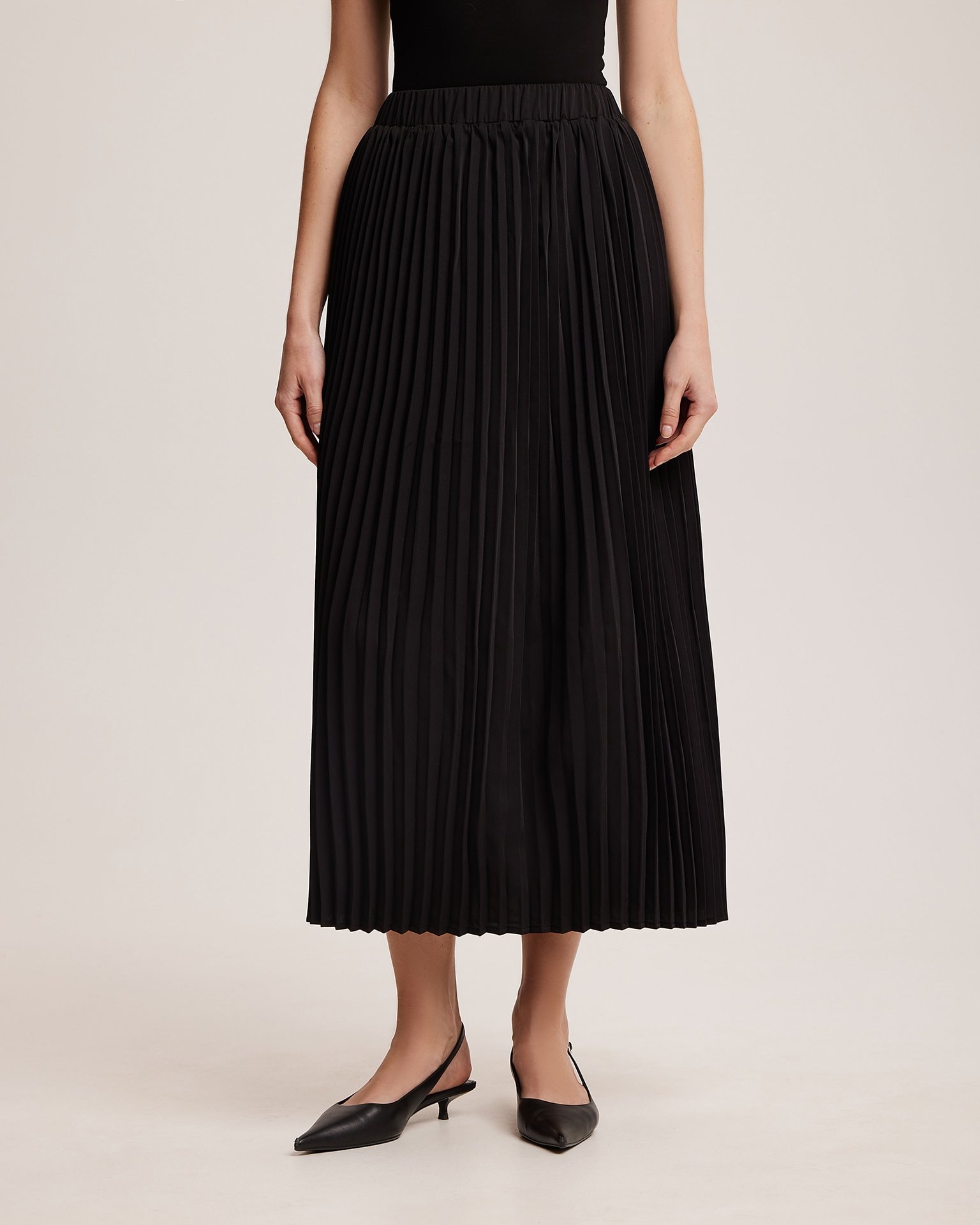 Mid-length skirt, Black — photo 5