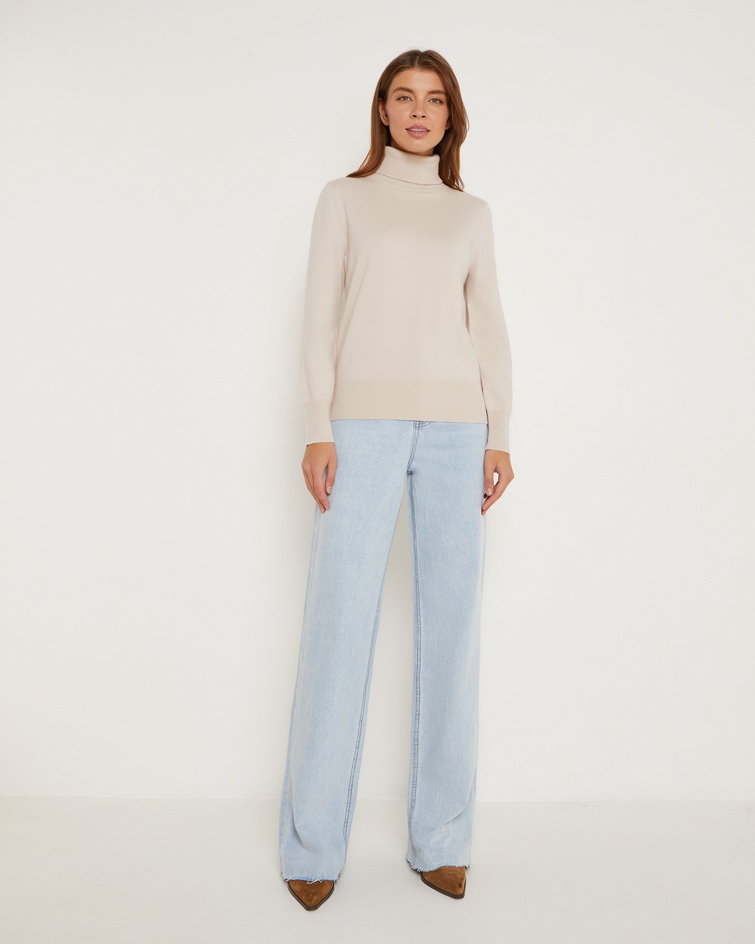 Blended wool sweater, Beige — photo 3