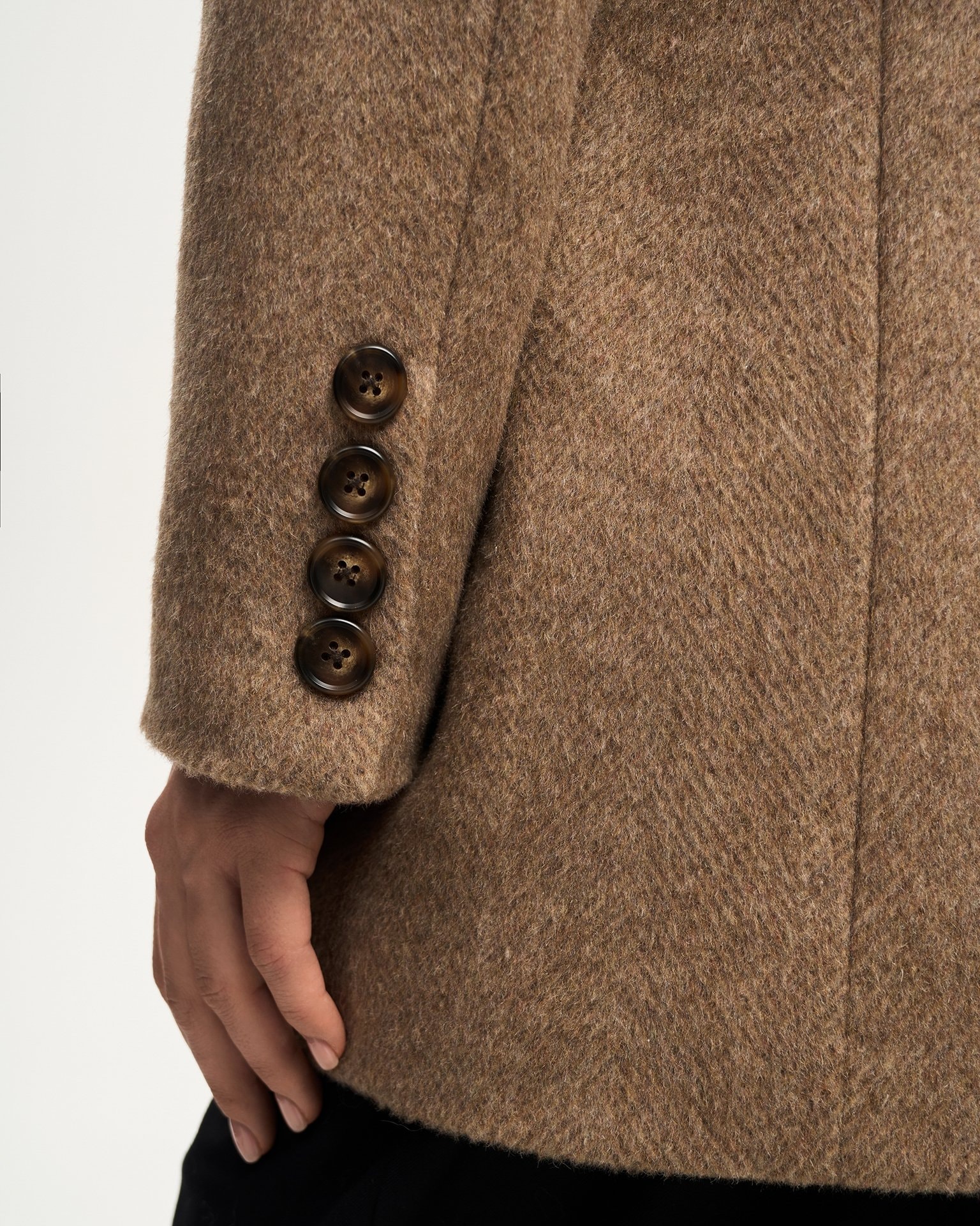 Wool blend coat-jacket, Cappuccino — photo 9