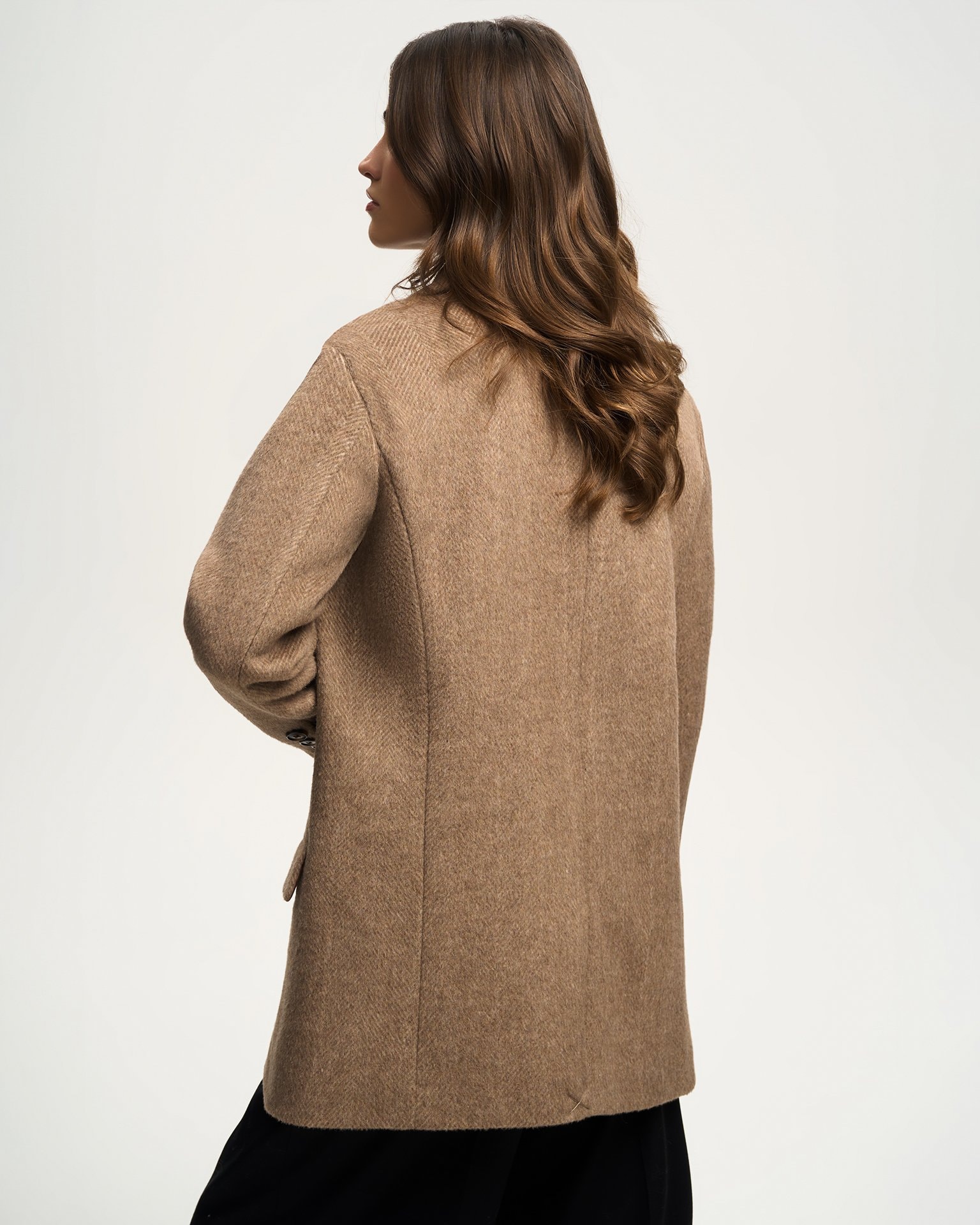 Wool blend coat-jacket, Cappuccino — photo 3