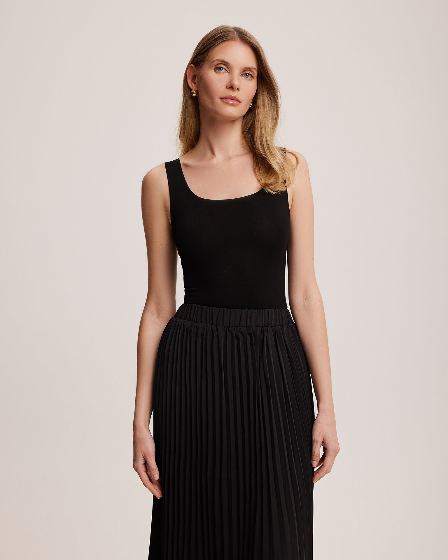 Mid-length skirt, Black — photo 4