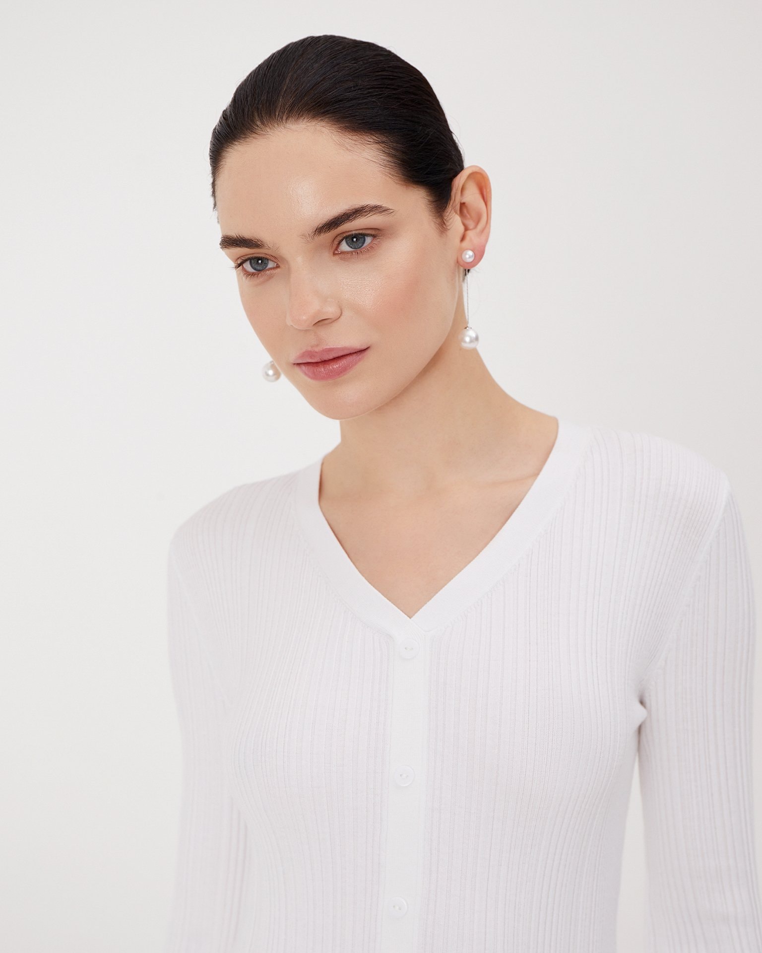 White viscose dress, White — photo 7