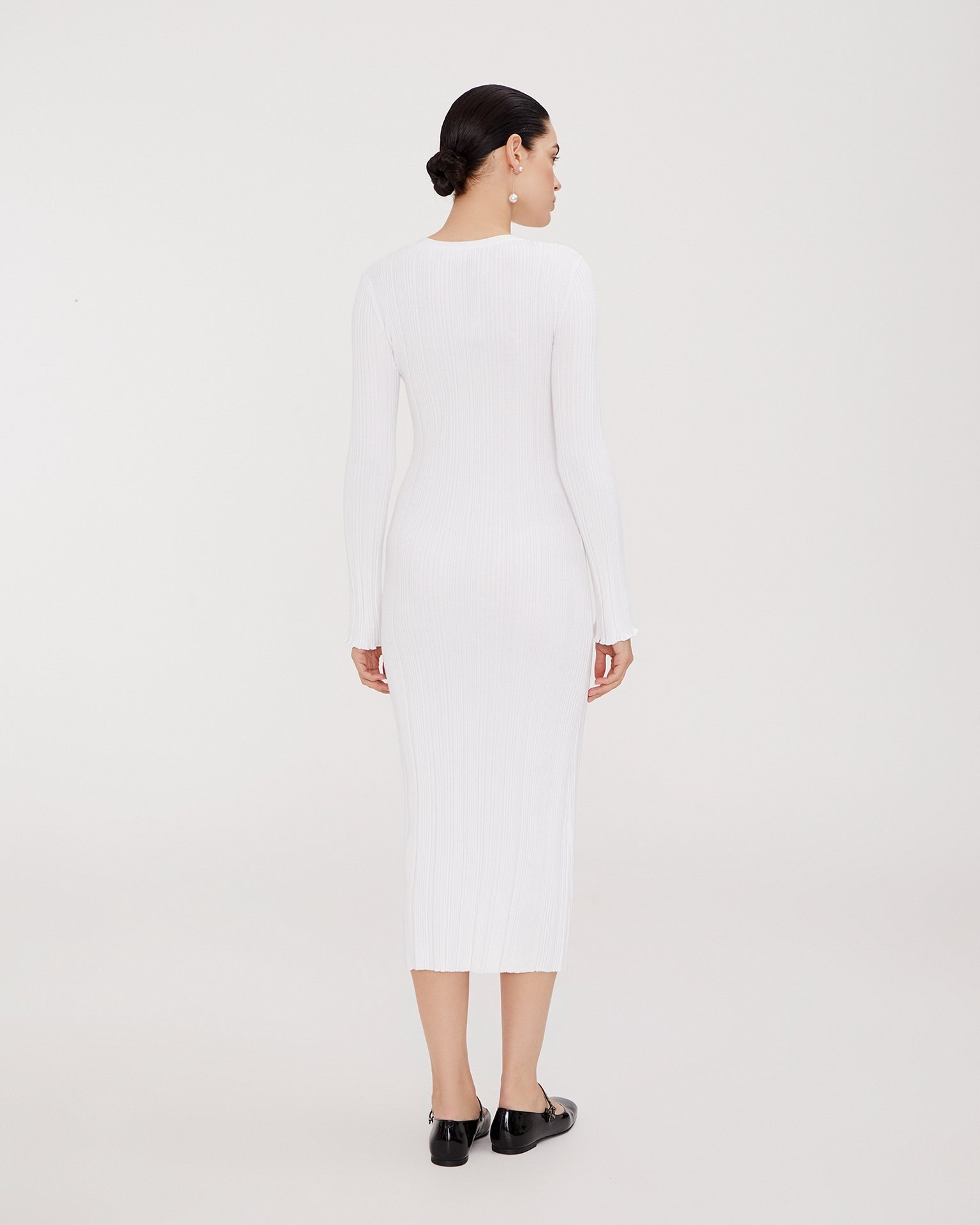 White viscose dress, White — photo 4