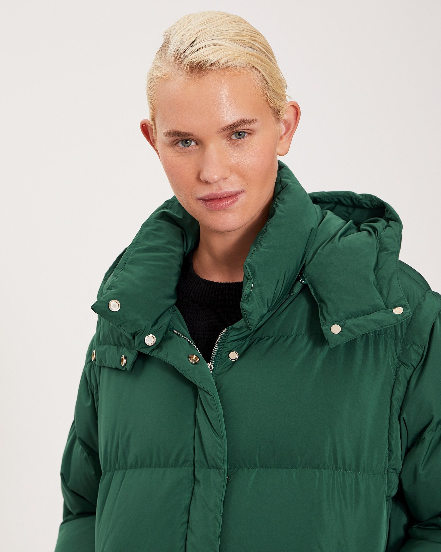 Green Down Jacket, Green — photo 3