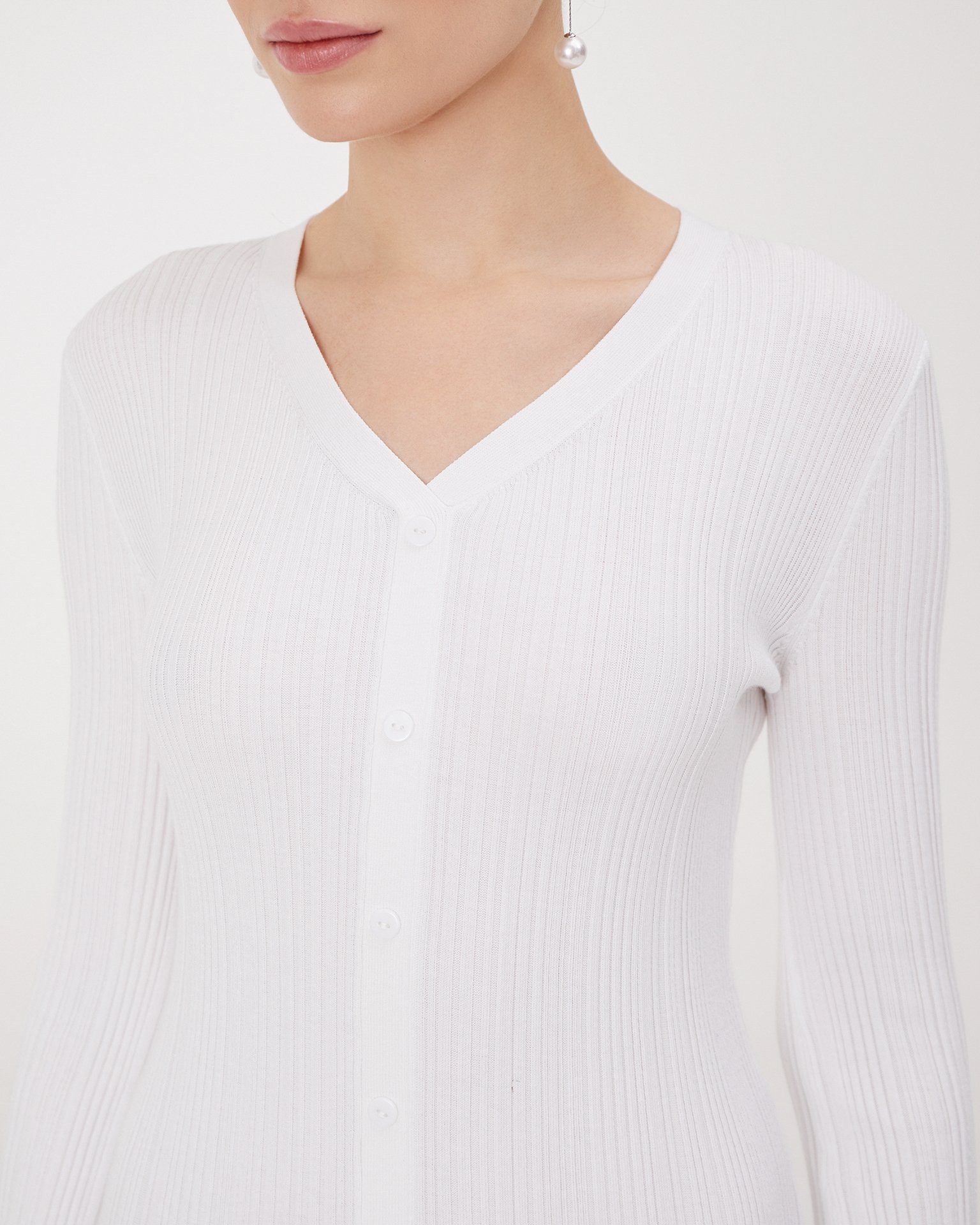 White viscose dress, White — photo 8