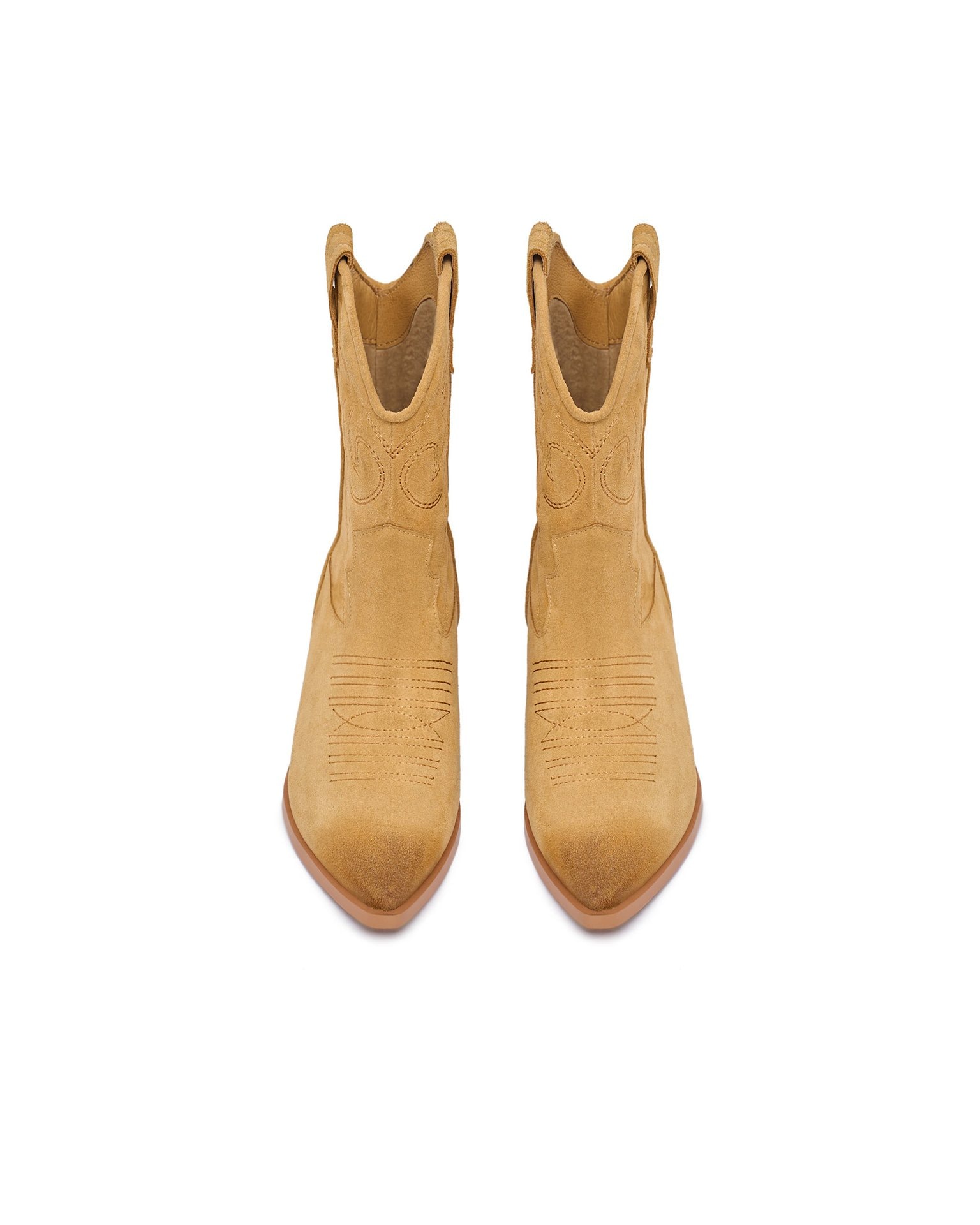 Suede Cossack boots, Sand — photo 4